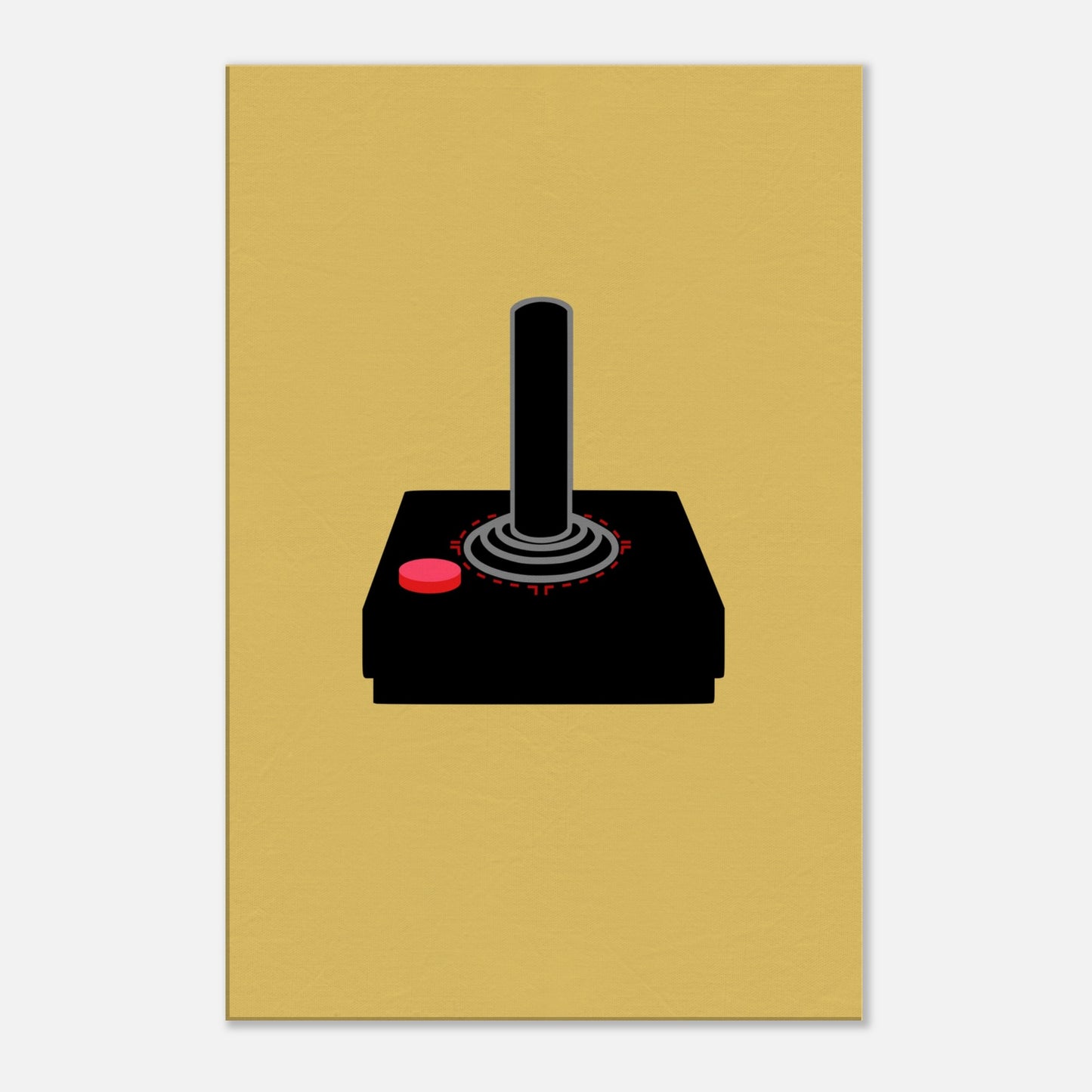 Retro Joystick Canvas Print, Minimalist Gamer Art, Classic Gaming Decor, Atari Joystick Print, Retro Gaming Art - Rampage Design Studio