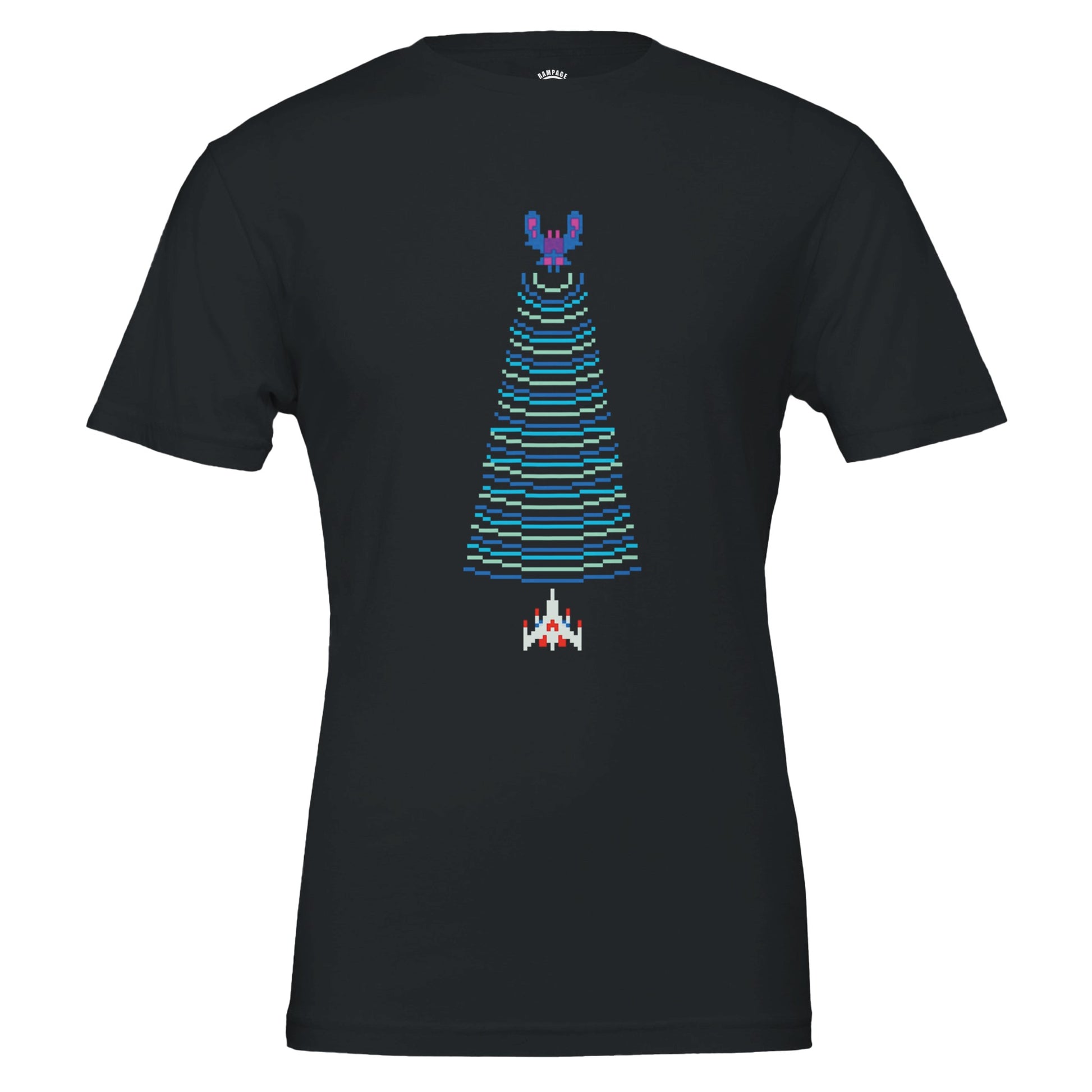 Galaga Traction Beam - Premium Unisex Crewneck T-shirt - Rampage Design Studio