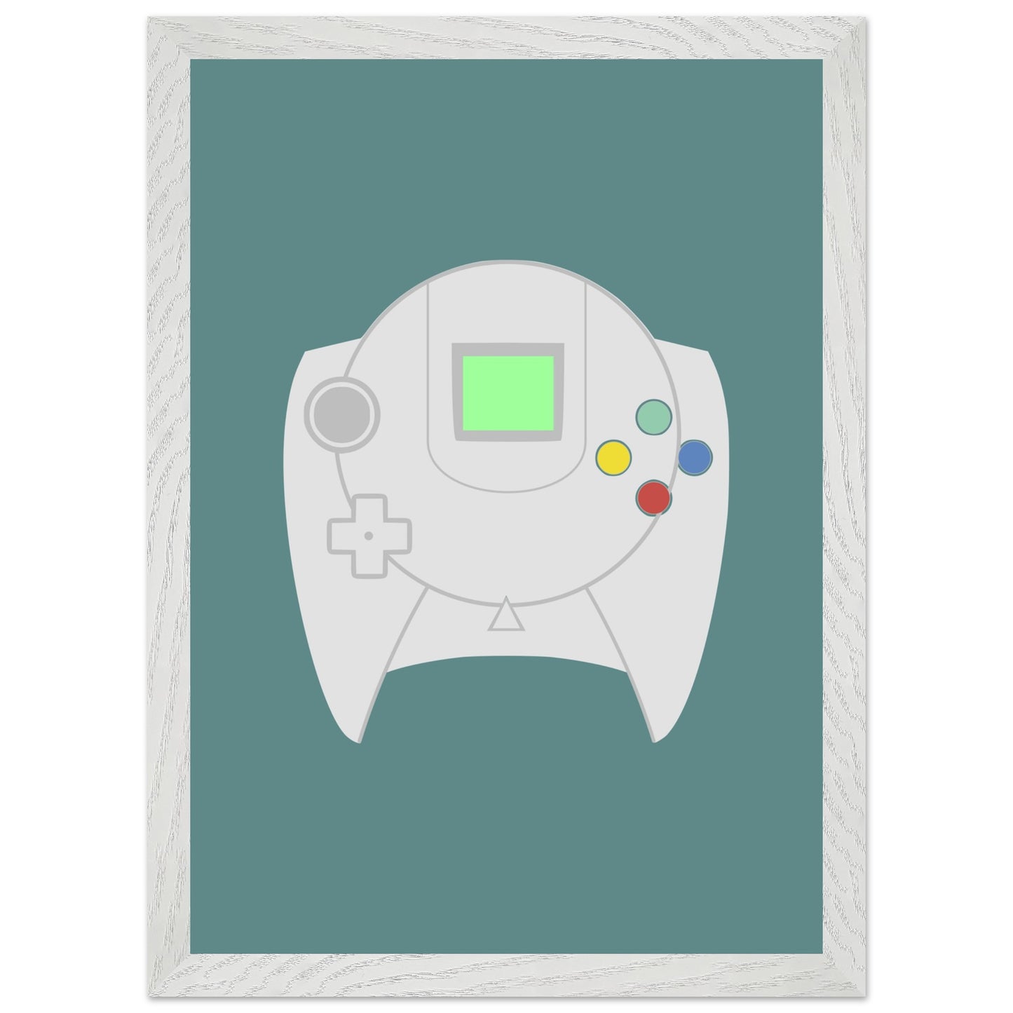 Sega Dreamcast Wall Art, Game Controller Framed Poster, Gift for Gamers, Boys Room Decor, Teen Room Decor, Video Game Art, Video Game Print - Rampage Design Studio