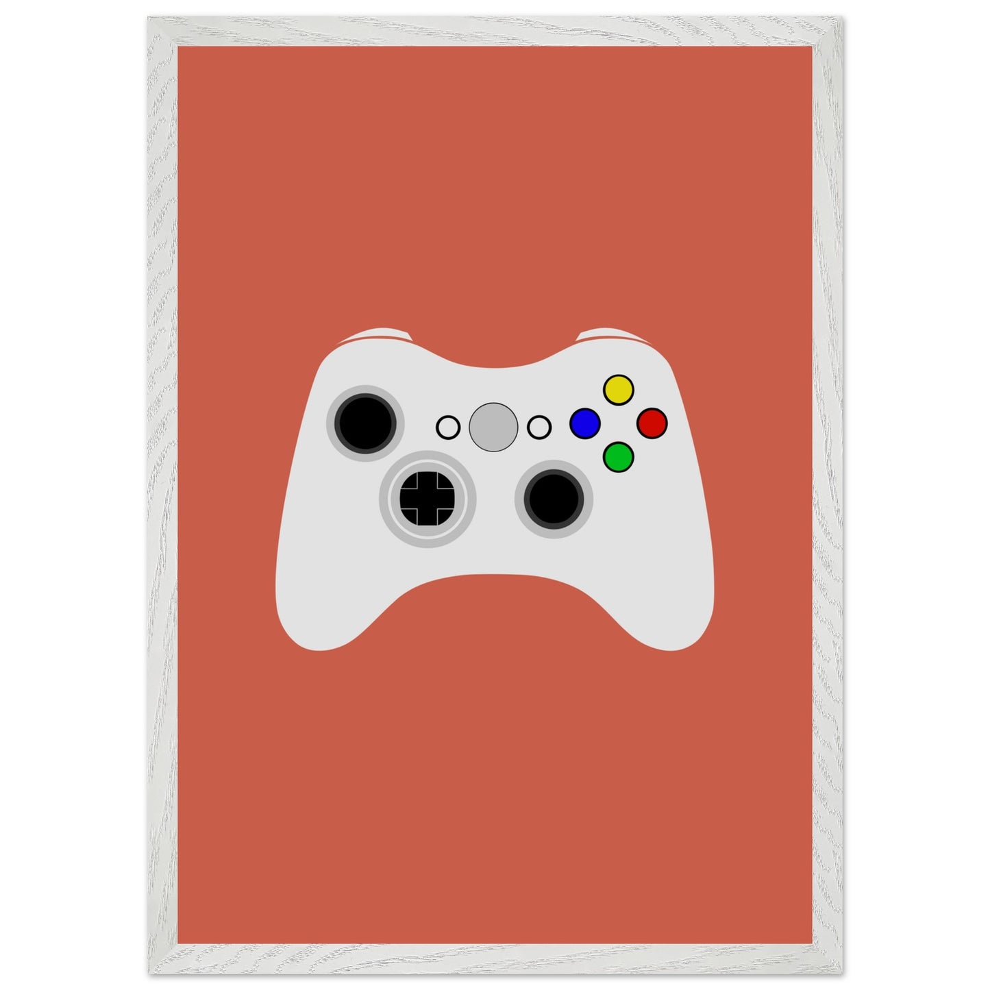 Gaming Controller Framed Poster, Gift for Gamers, Boys Room Decor, Teen Room Decor, XBOX 360 Wall Art, Video Game Art, Video Game Controllers Print - Rampage Design Studio