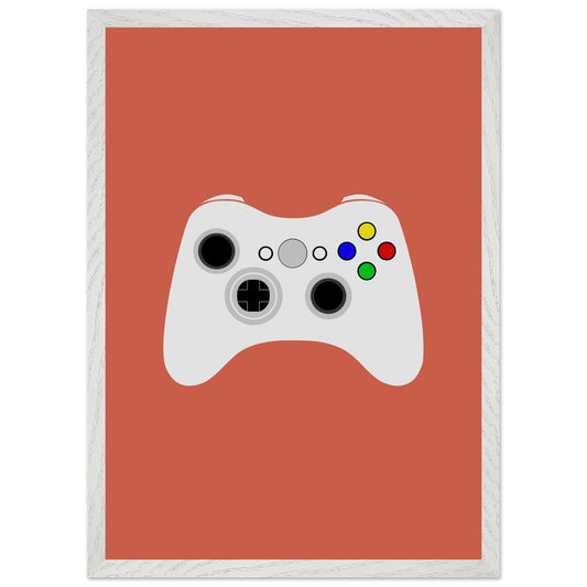 Gaming Controller Framed Poster, Gift for Gamers, Boys Room Decor, Teen Room Decor, XBOX 360 Wall Art, Video Game Art, Video Game Controllers Print - Rampage Design Studio