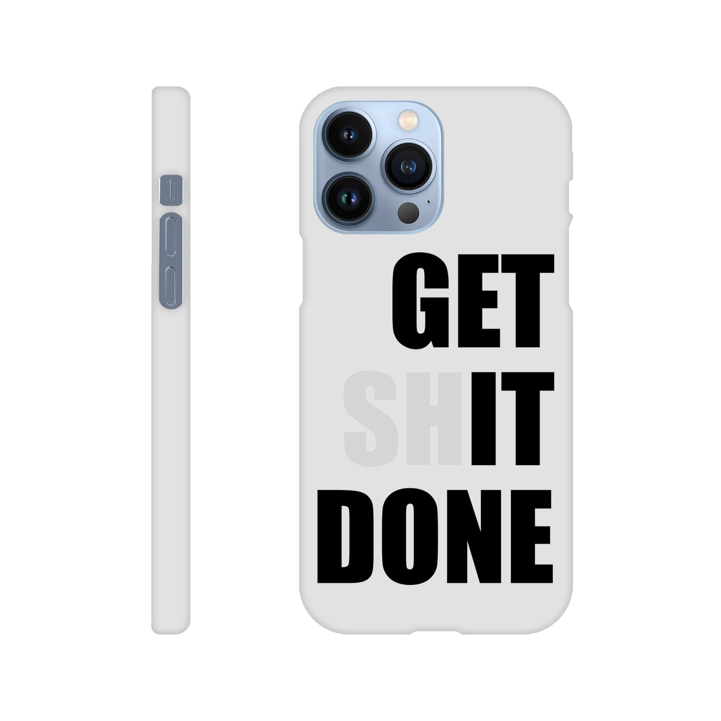 Get Shit Done Slim iPhone Case - Funny Motivational phone case - Productivity Gift for Work, Student, or Entrepreneur Hustler - Rampage Design Studio