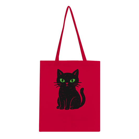 Black Cat Eyes Tote Bag (10L, 100% Cotton) - Rampage Design Studio