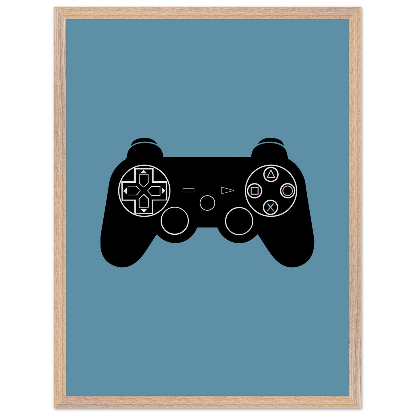 PS3 Wall Art, Game Controller Framed Poster, Gift for Gamers, Boys Room Decor, Teen Room Decor, Video Game Art, Video Game Print - Rampage Design Studio