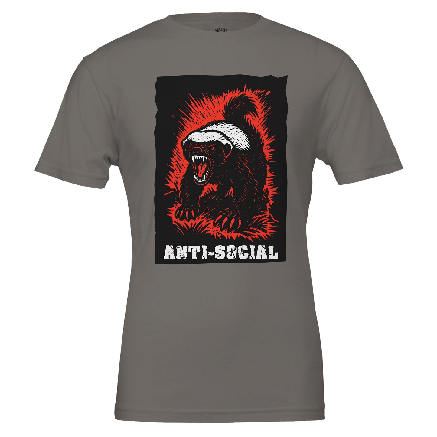 Anti-Social Honey Badger T-Shirt - Rampage Design Studio