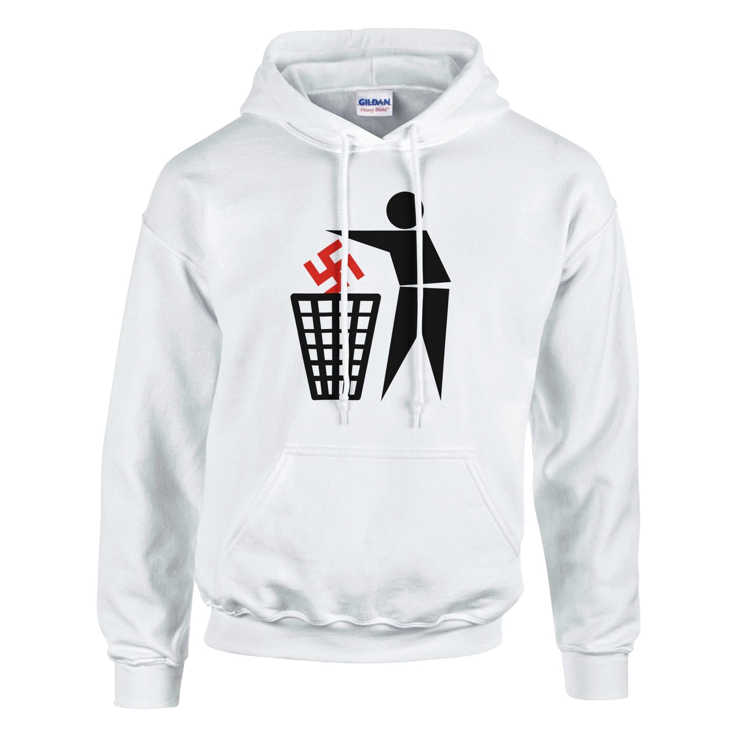 Anti Hate Hoodie – Unique Swastika Design, Comfortable Heavy Blend - Rampage Design Studio