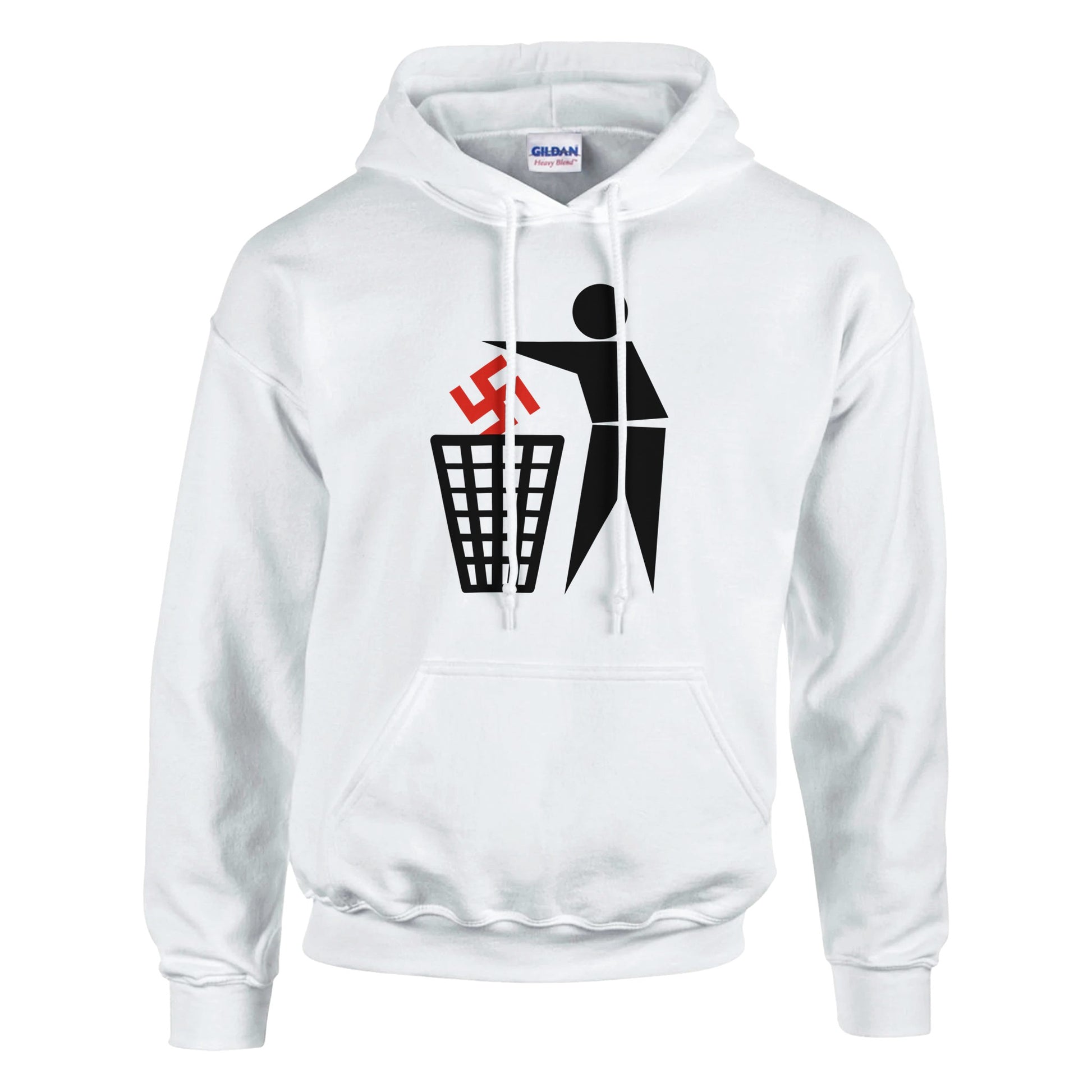 Anti Hate Hoodie – Unique Swastika Design, Comfortable Heavy Blend - Rampage Design Studio