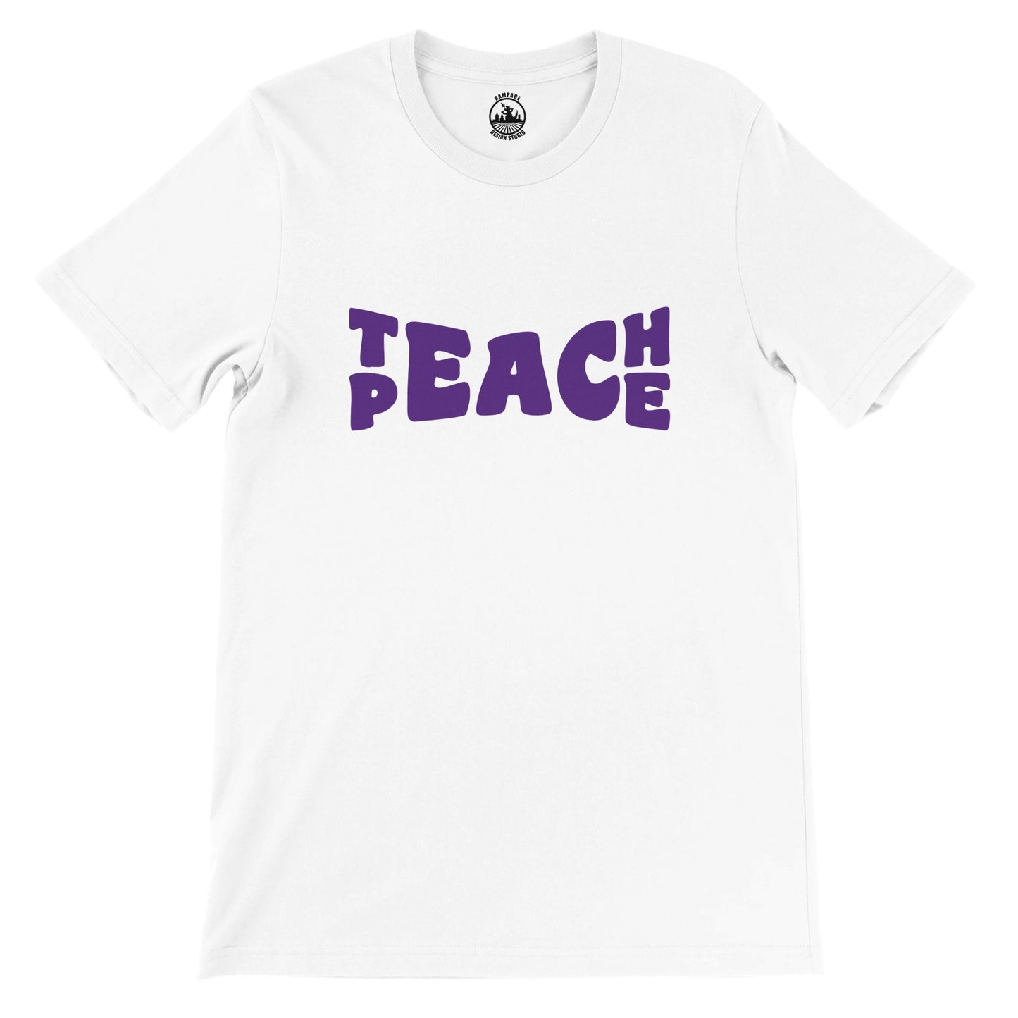 Teach Peace T-Shirt - Soft Cotton, Eco-Friendly,  Unisex Fit - Rampage Design Studio