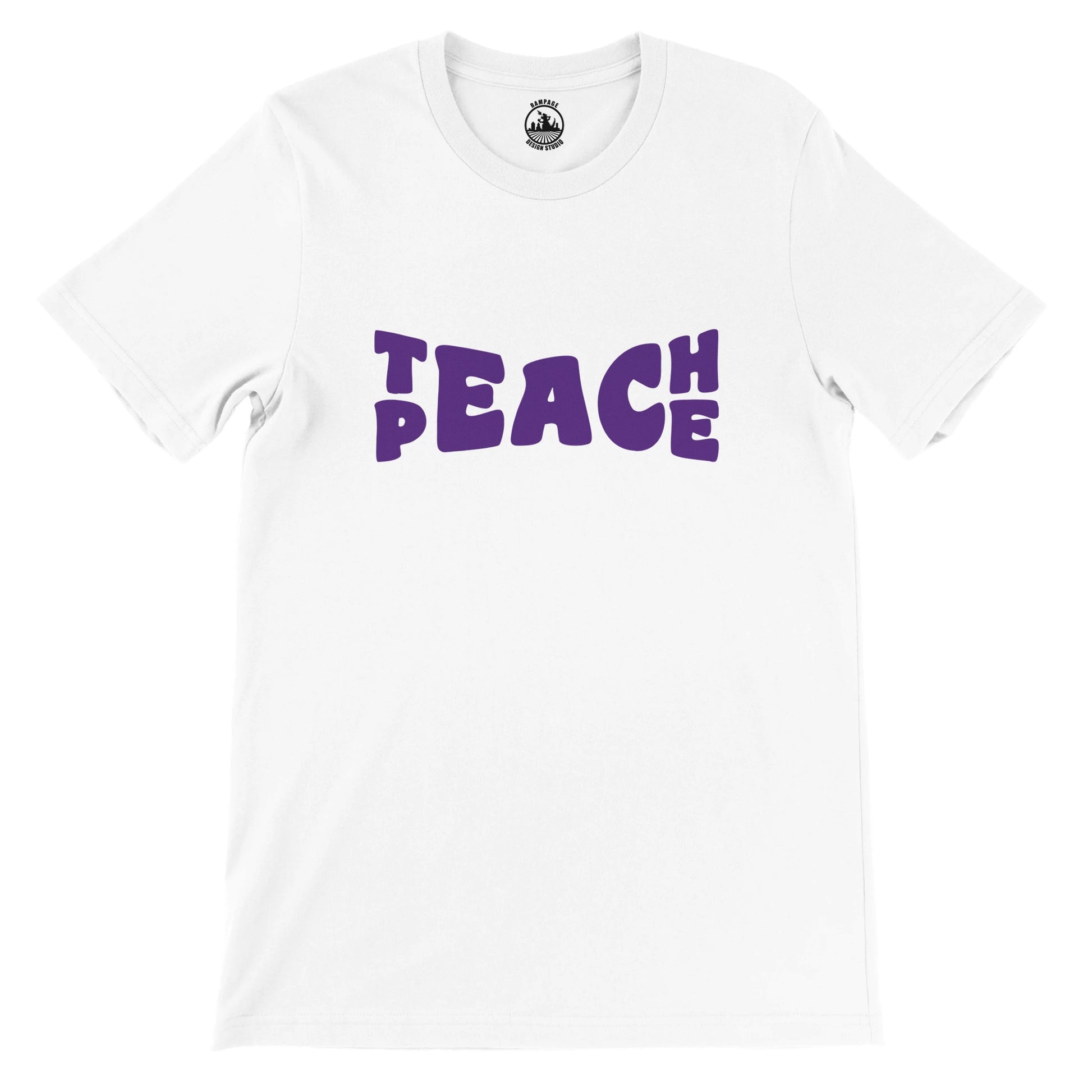 Teach Peace T-Shirt - Soft Cotton, Eco-Friendly,  Unisex Fit - Rampage Design Studio