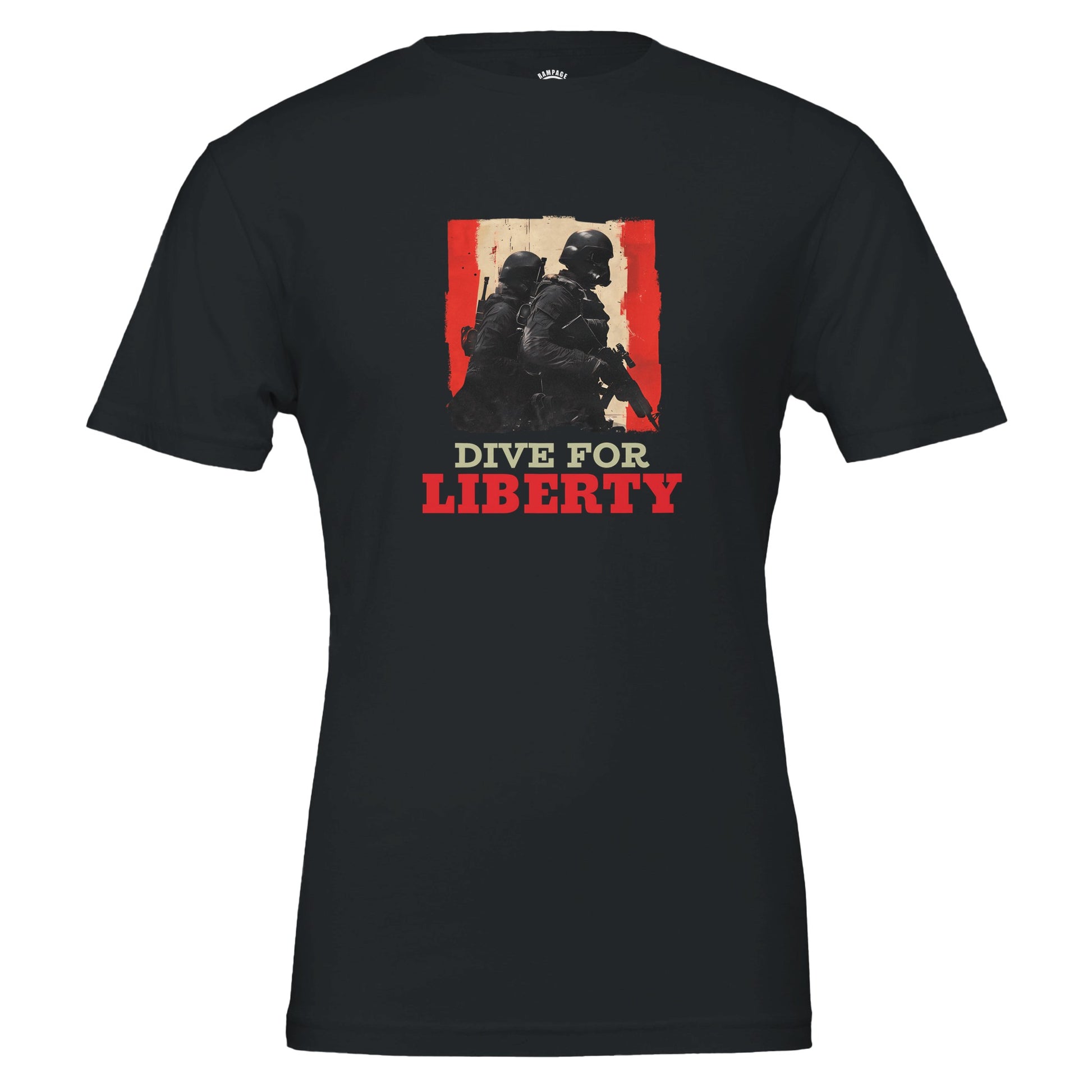Helldivers 2 Inspired T-Shirt - Dive for Liberty Graphic, Soft Cotton, Unisex Fit - Rampage Design Studio