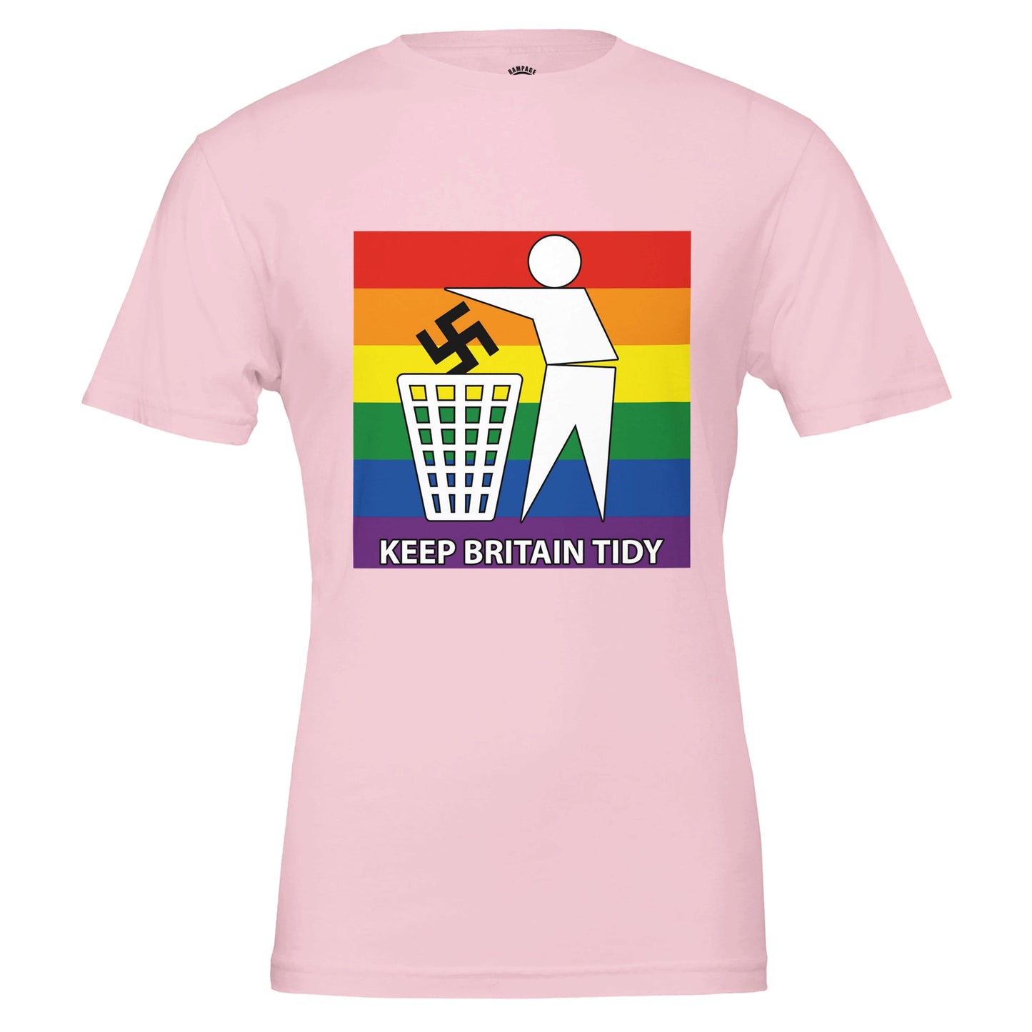 Keep Britain Tidy: Love Over Hate Anti-Racism Tee - Premium Unisex Crewneck T-shirt - Rampage Design Studio