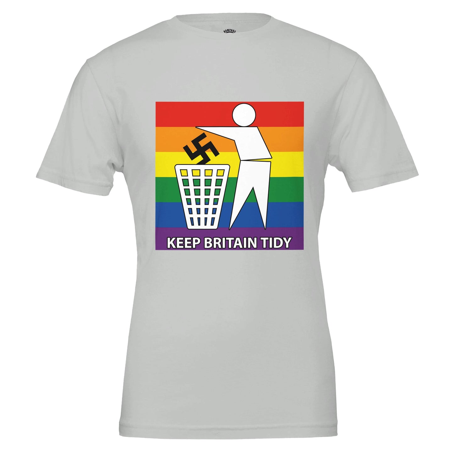 Keep Britain Tidy: Love Over Hate Anti-Racism Tee - Premium Unisex Crewneck T-shirt - Rampage Design Studio