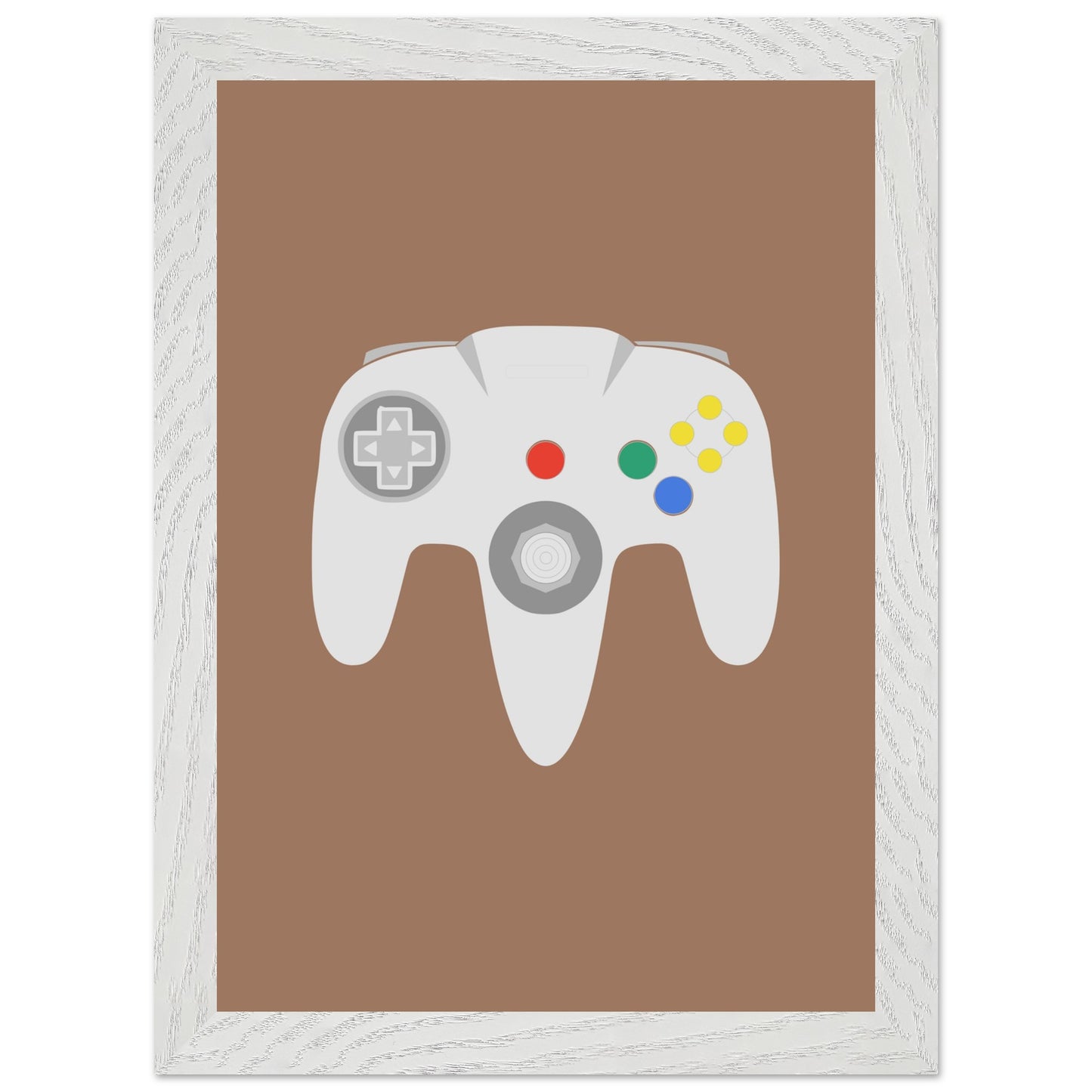 Nintendo N64 Wall Art, Game Controller Framed Poster, Gift for Gamers, Boys Room Decor, Teen Room Decor, Video Game Art, Video Game Print - Rampage Design Studio