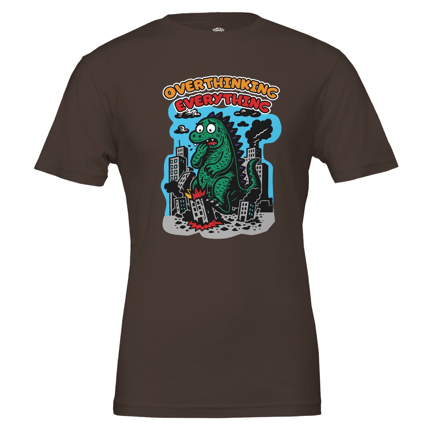 Overthinking Everything Funny Monster T-Shirt - Rampage Design Studio
