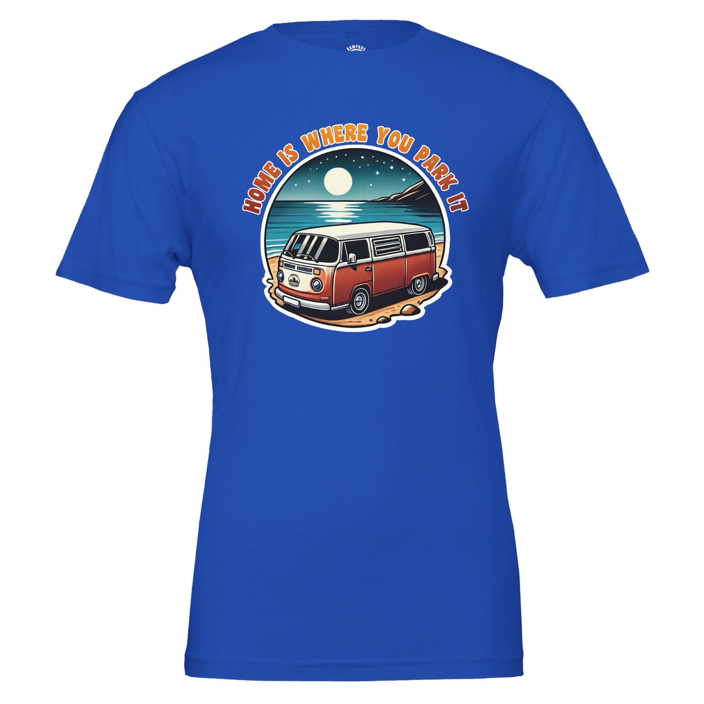 Moonlit Camper-Van T-Shirt – Soft, Eco-Friendly Cotton, Inspirational Design - Rampage Design Studio