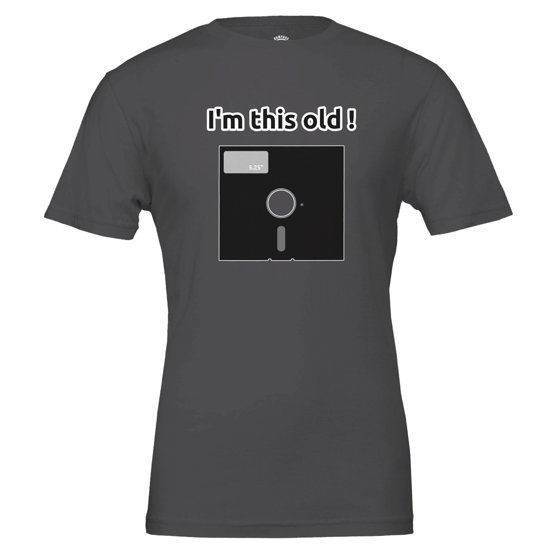 Funny Vintage 5.25 Inch Floppy Disc T-Shirt | I'm This Old! Unisex Tee - Rampage Design Studio