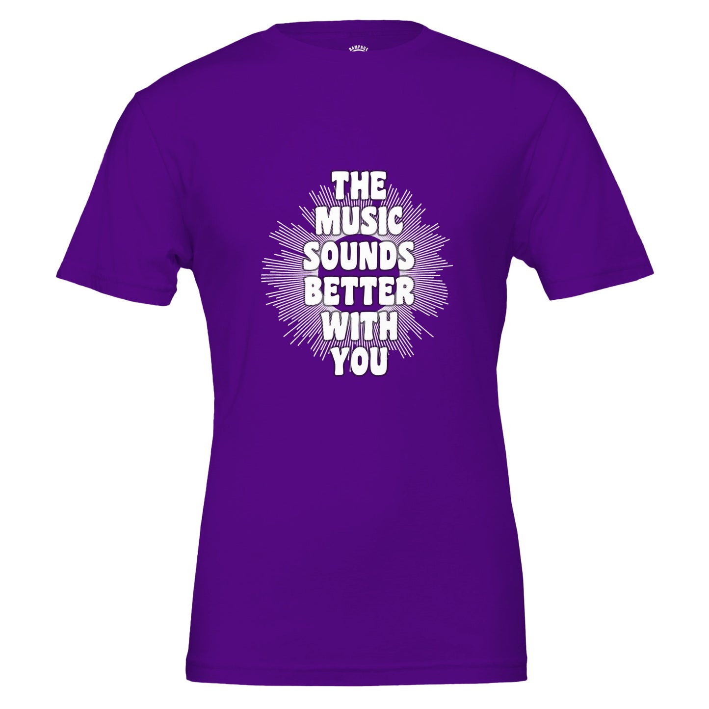 Sound Waves T-Shirt, Soft Cotton, Iconic Lyrics, The Music Sounds Better With You, Gift for Music Lovers, Lyrics T-Shirt, Music Tee, Unisex Fit - Rampage Design Studio
