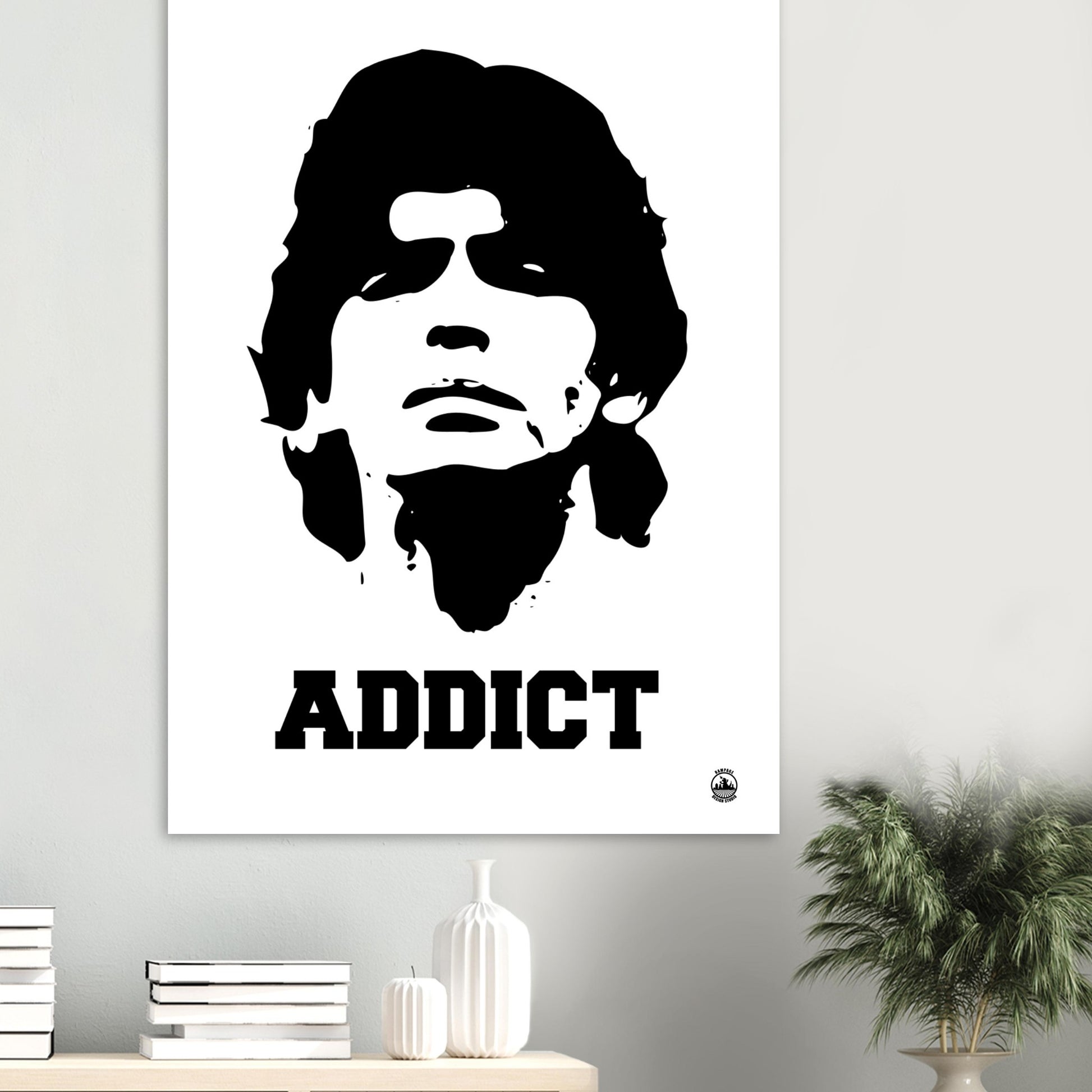 ADDICT - Diego Maradona Premium Matte Paper Poster - Rampage Design Studio