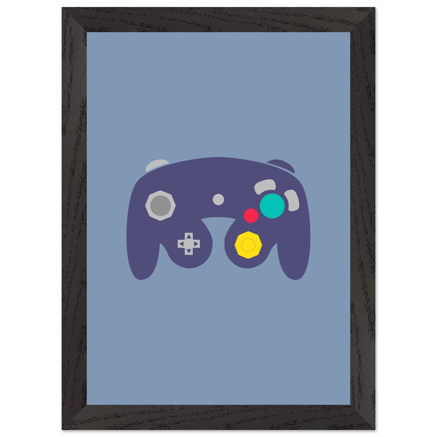 Nintendo Gamecube Wall Art, Game Controller Framed Poster, Gift for Gamers, Boys Room Decor, Teen Room Decor, Video Game Art, Video Game Print - Rampage Design Studio