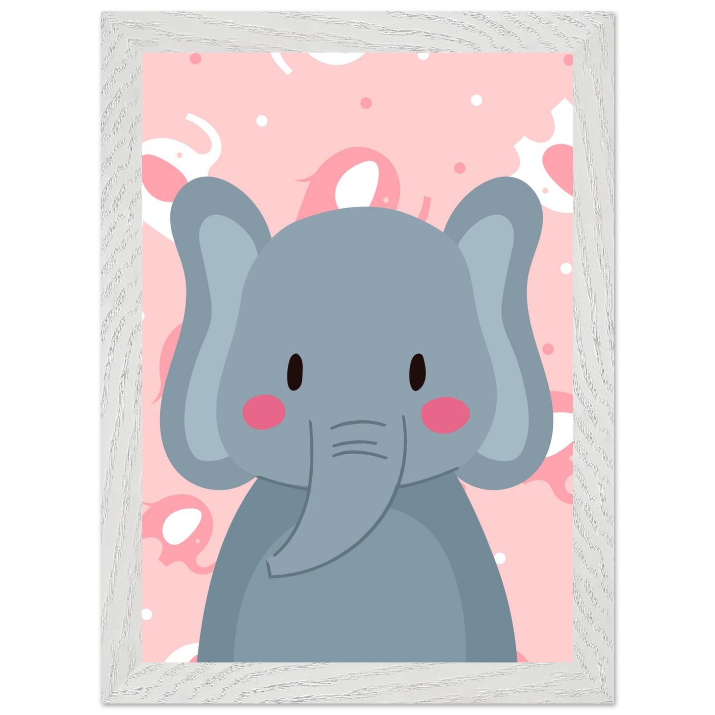 Personalized Elephant Wall Art Safari Nursery Print Cute Baby Room Decor - Rampage Design Studio