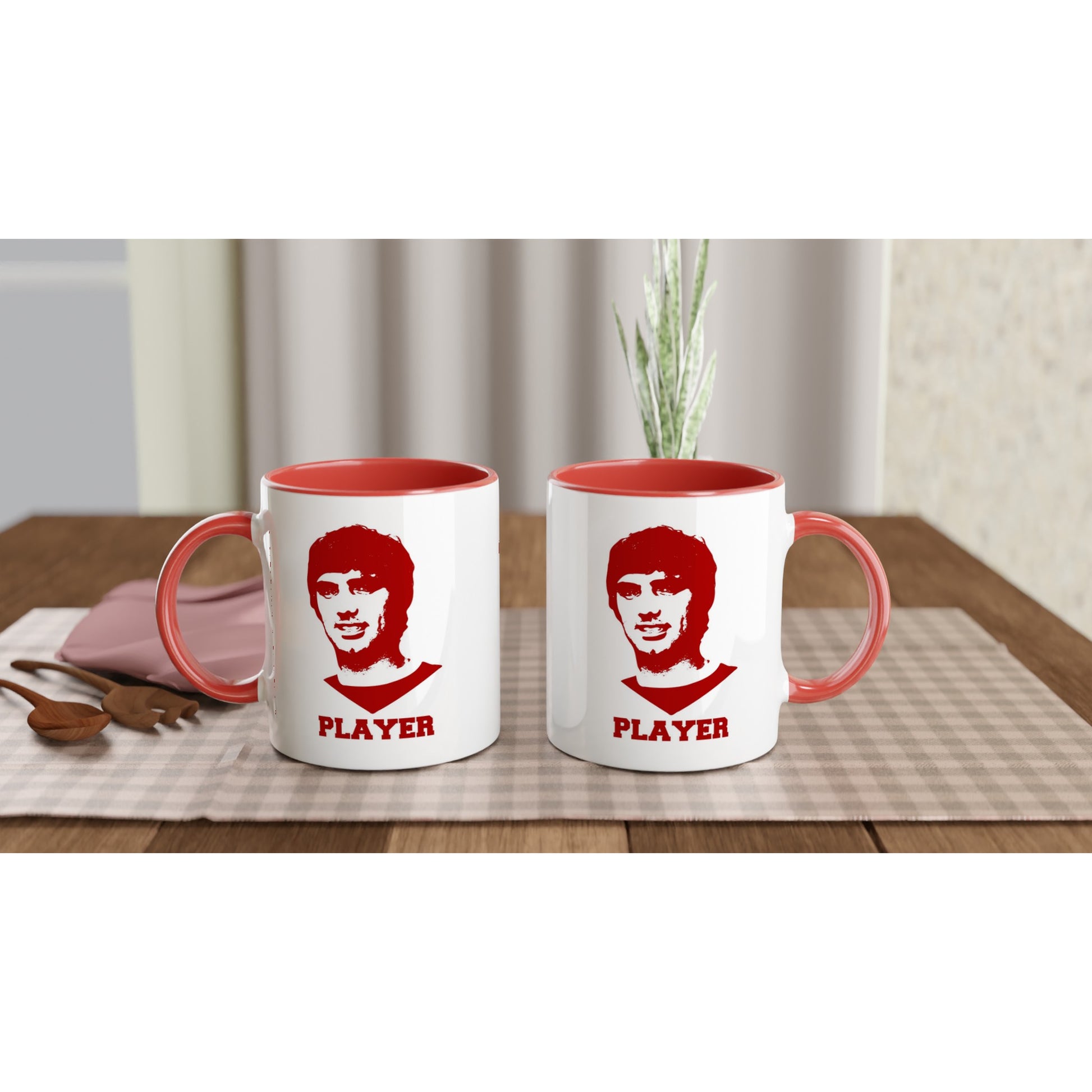 George Best "Player" - 11oz Ceramic Mug Ceramic Red - Rampage Design Studio
