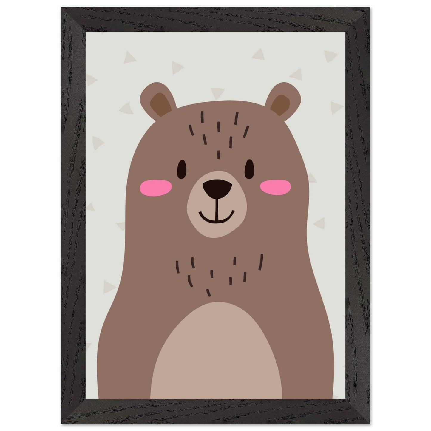 Personalized Kids Room Art Cute Bear Illustration Personalized Mounted-Framed Poster for Kids Room - Rampage Design Studio
