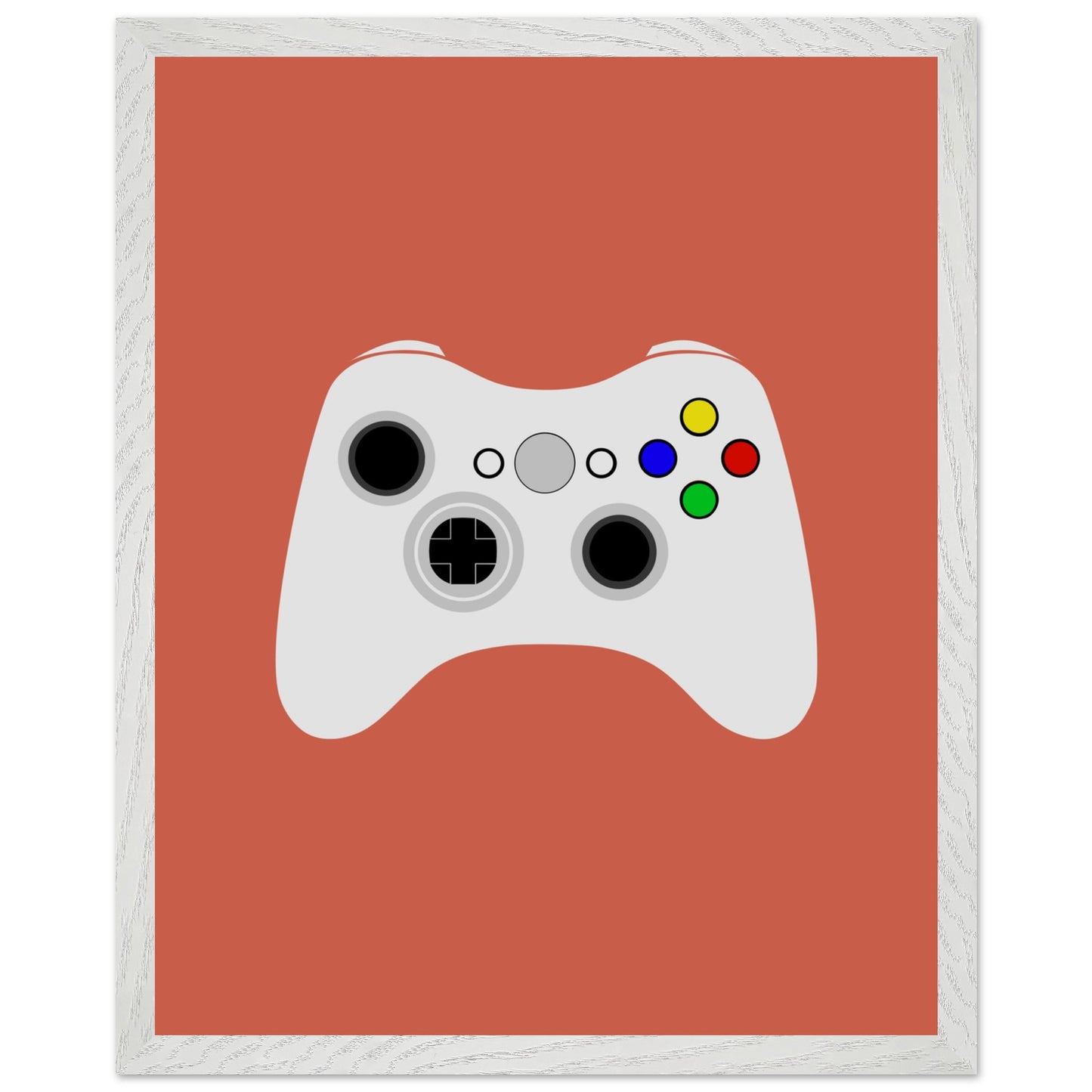 Gaming Controller Framed Poster, Gift for Gamers, Boys Room Decor, Teen Room Decor, XBOX 360 Wall Art, Video Game Art, Video Game Controllers Print - Rampage Design Studio