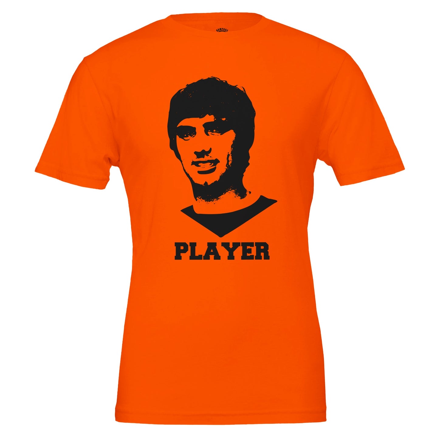 Player - George Best Premium Unisex Crewneck T-shirt - Rampage Design Studio