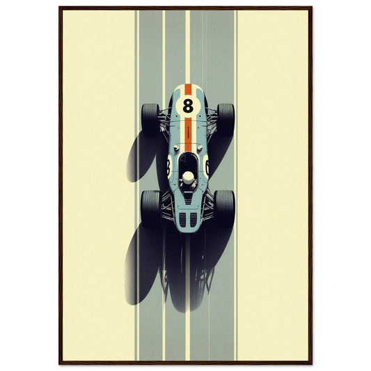 Vintage Racing Car Wall Art – 1960s Race Car Print – Retro Motorsport Decor – Formula One Poster – Minimalist Automotive Art Gift - Rampage Design Studio