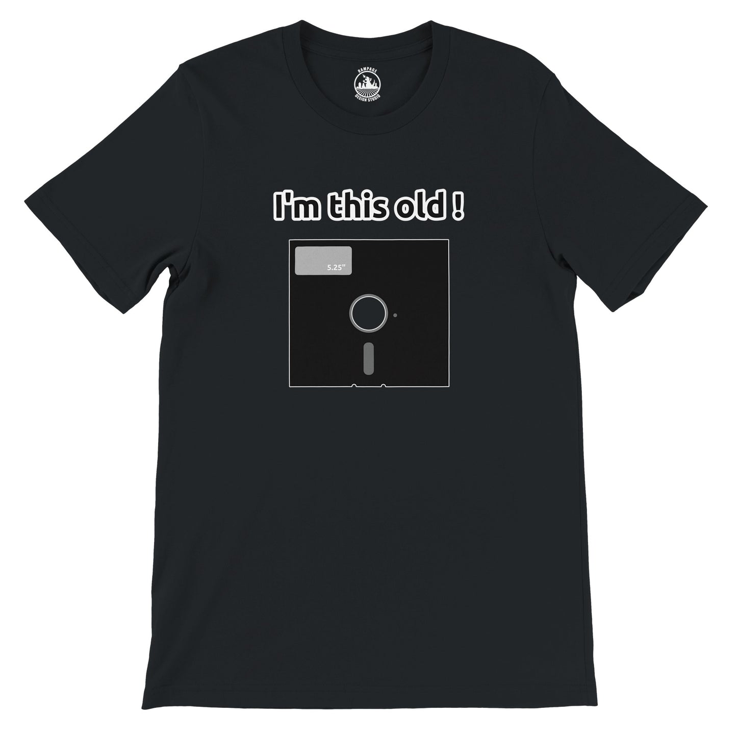 Funny Vintage 5.25 Inch Floppy Disc T-Shirt | I'm This Old! Unisex Tee - Rampage Design Studio