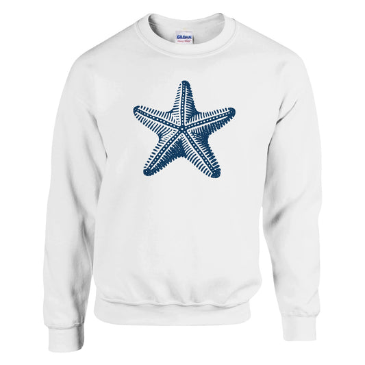 Starfish Ink Block Print, Heavy Blend Comfort Sweatshirt - Rampage Design Studio