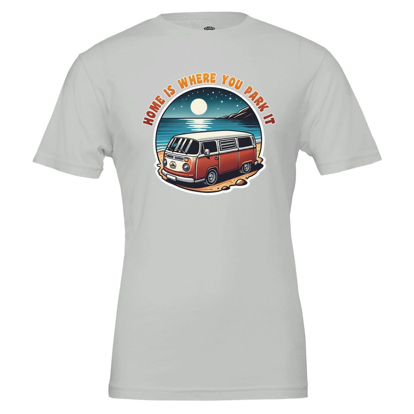 Moonlit Camper-Van T-Shirt – Soft, Eco-Friendly Cotton, Inspirational Design - Rampage Design Studio