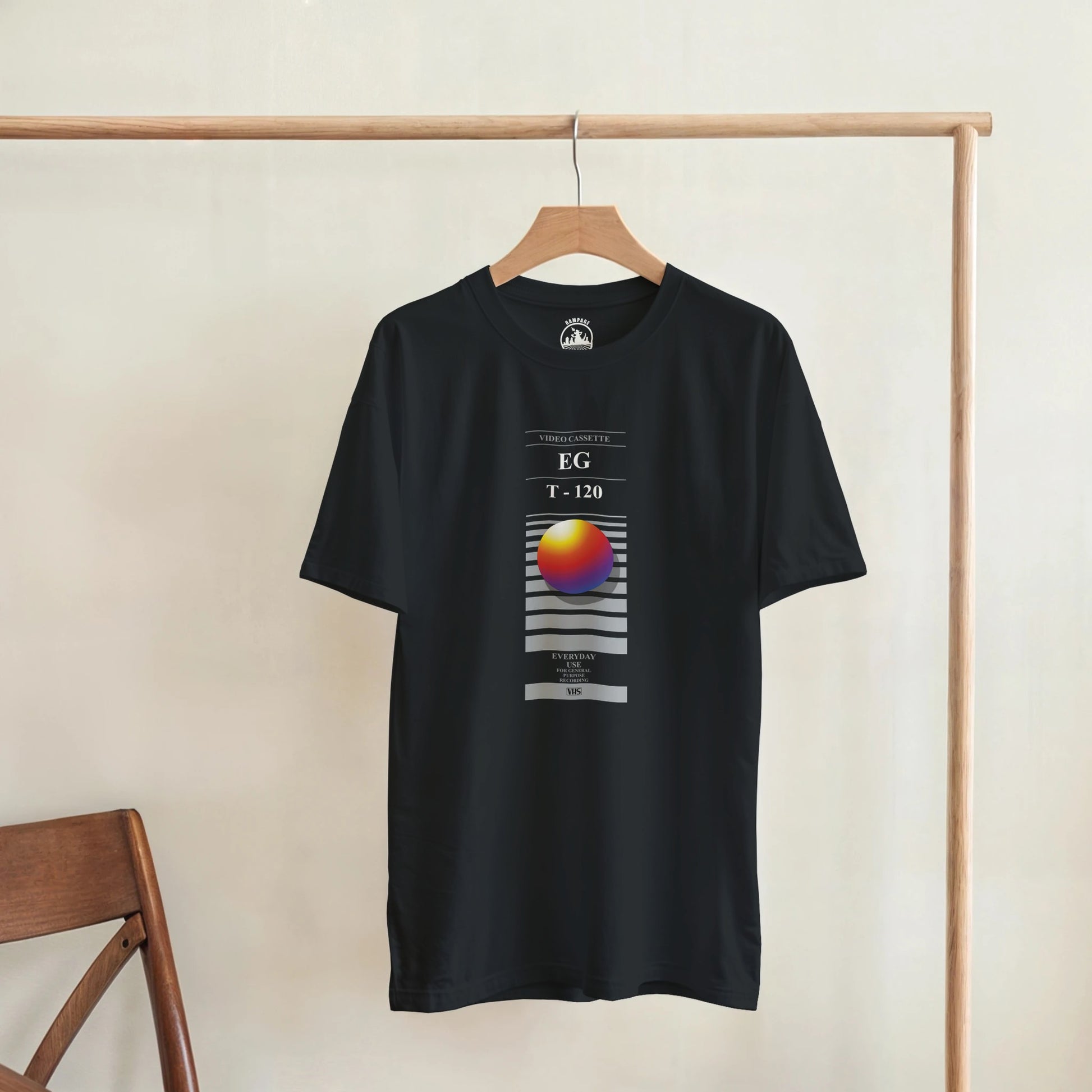Retro VHS EG T-120 T-Shirt - Rampage Design Studio