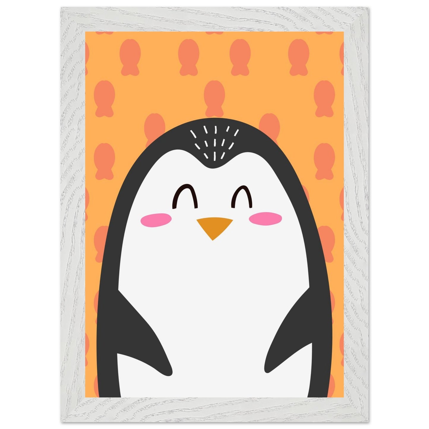 Personalized Kids Wall Decor Happy Penguin Wall Art - Rampage Design Studio
