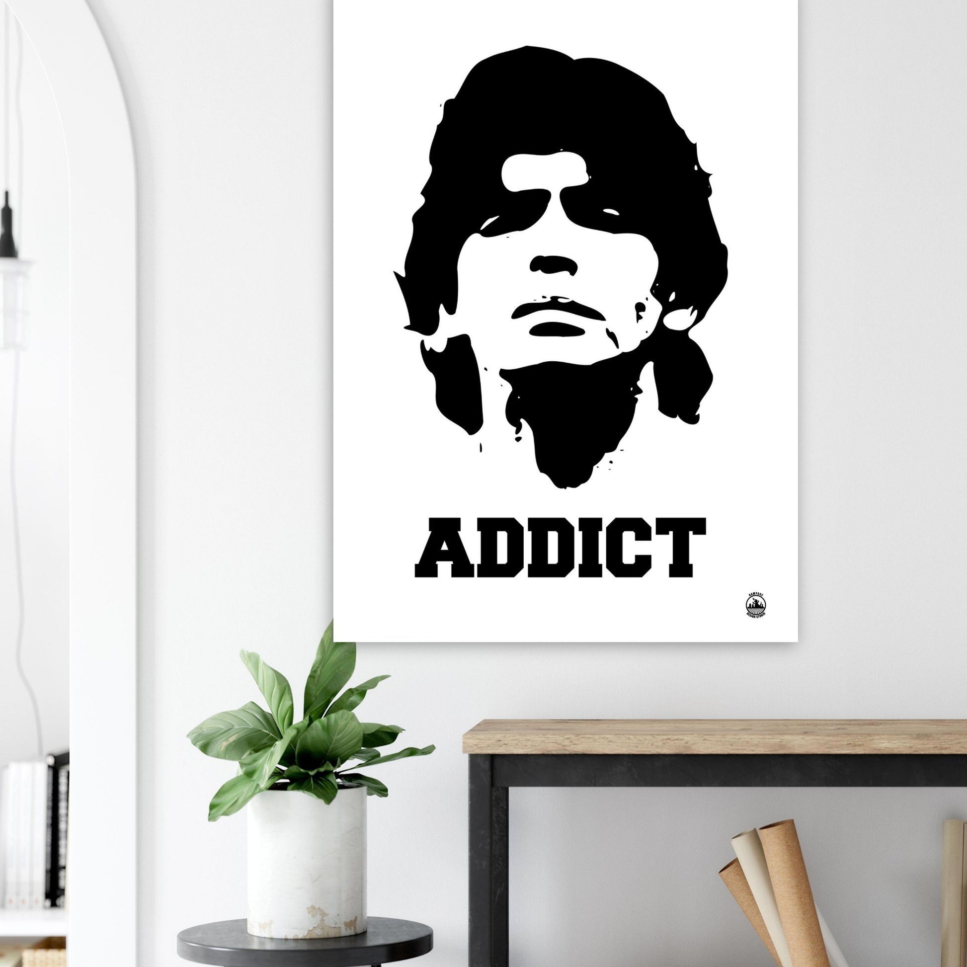 ADDICT - Diego Maradona Premium Matte Paper Poster - Rampage Design Studio