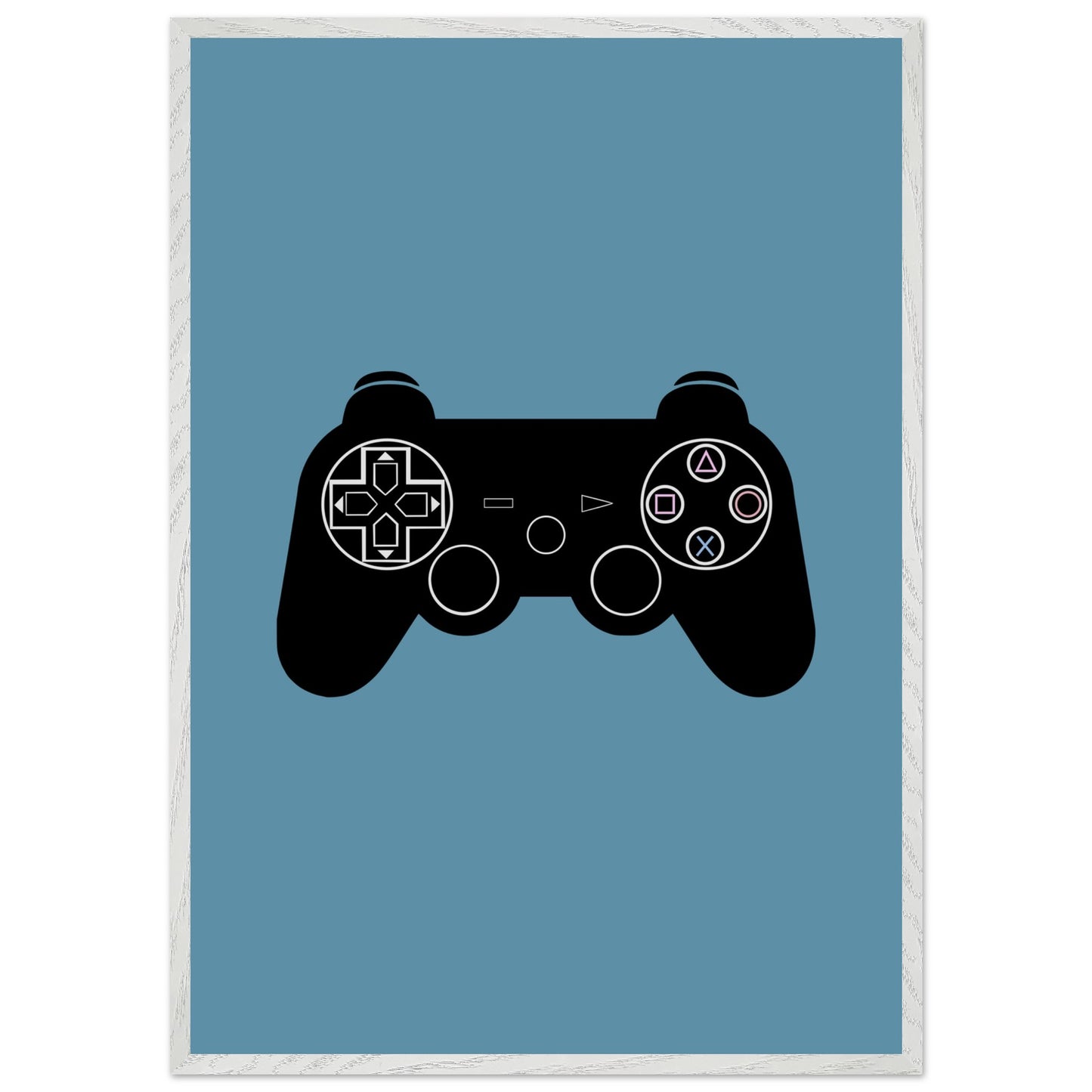 PS3 Wall Art, Game Controller Framed Poster, Gift for Gamers, Boys Room Decor, Teen Room Decor, Video Game Art, Video Game Print - Rampage Design Studio