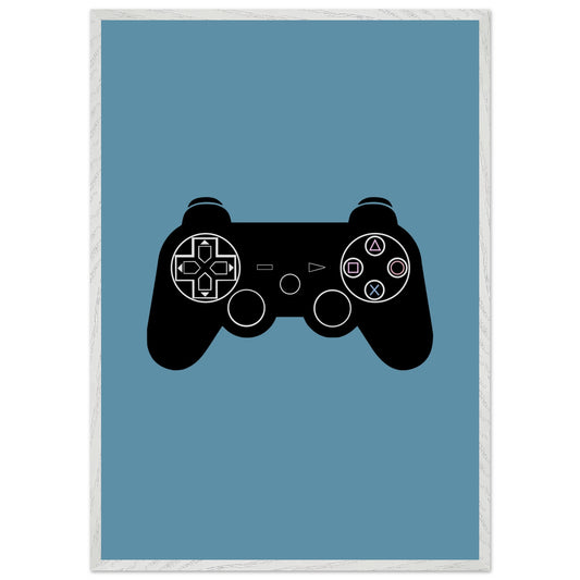 PS3 Wall Art, Game Controller Framed Poster, Gift for Gamers, Boys Room Decor, Teen Room Decor, Video Game Art, Video Game Print - Rampage Design Studio