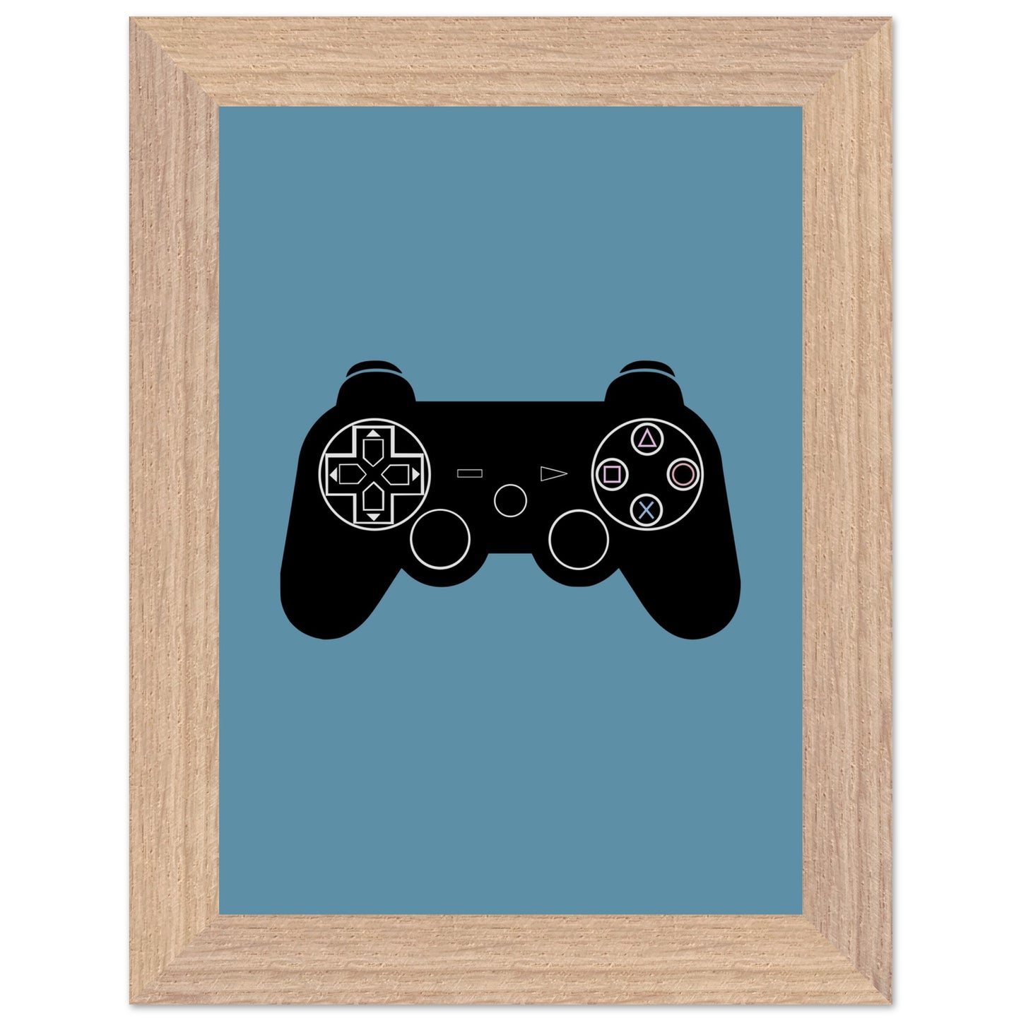 PS3 Wall Art, Game Controller Framed Poster, Gift for Gamers, Boys Room Decor, Teen Room Decor, Video Game Art, Video Game Print - Rampage Design Studio