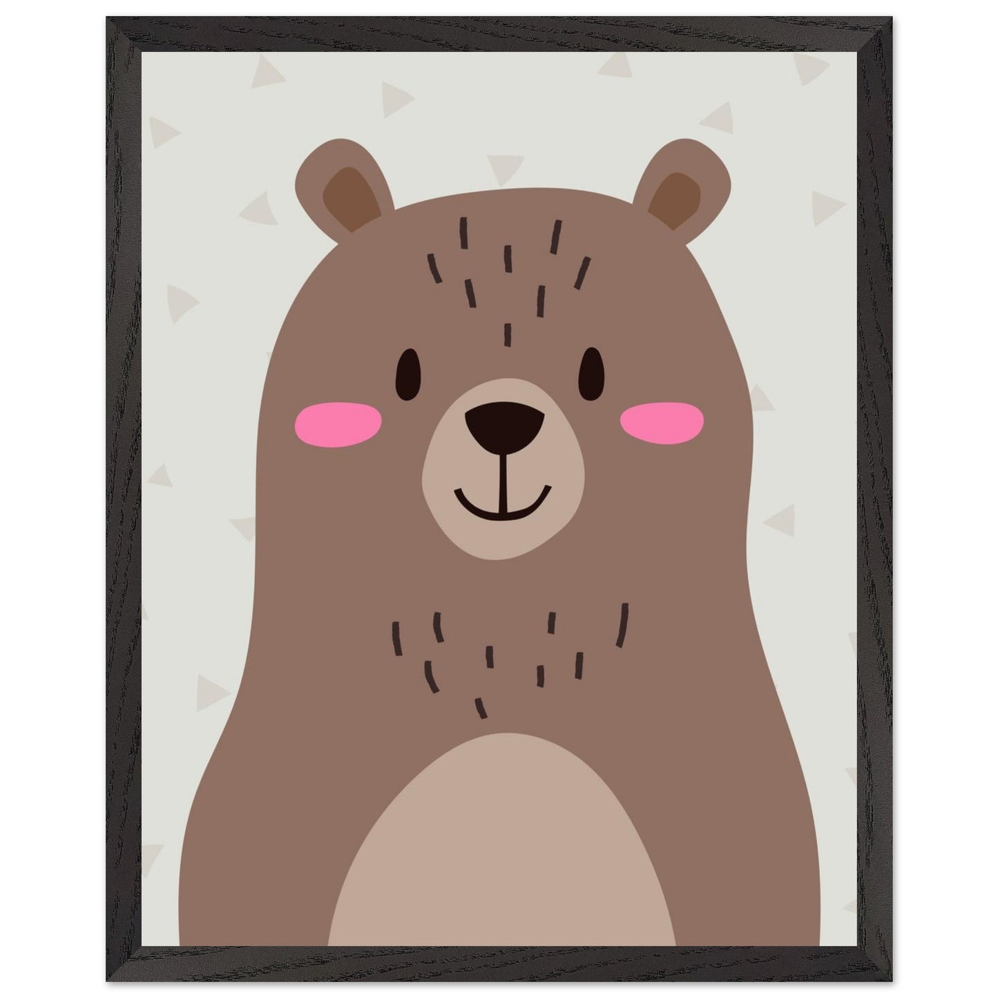Personalized Kids Room Art Cute Bear Illustration Personalized Mounted-Framed Poster for Kids Room - Rampage Design Studio