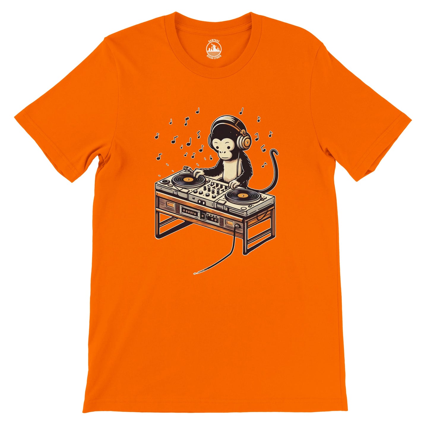 Monkey DJ - Premium Unisex Crewneck T-shirt - Rampage Design Studio