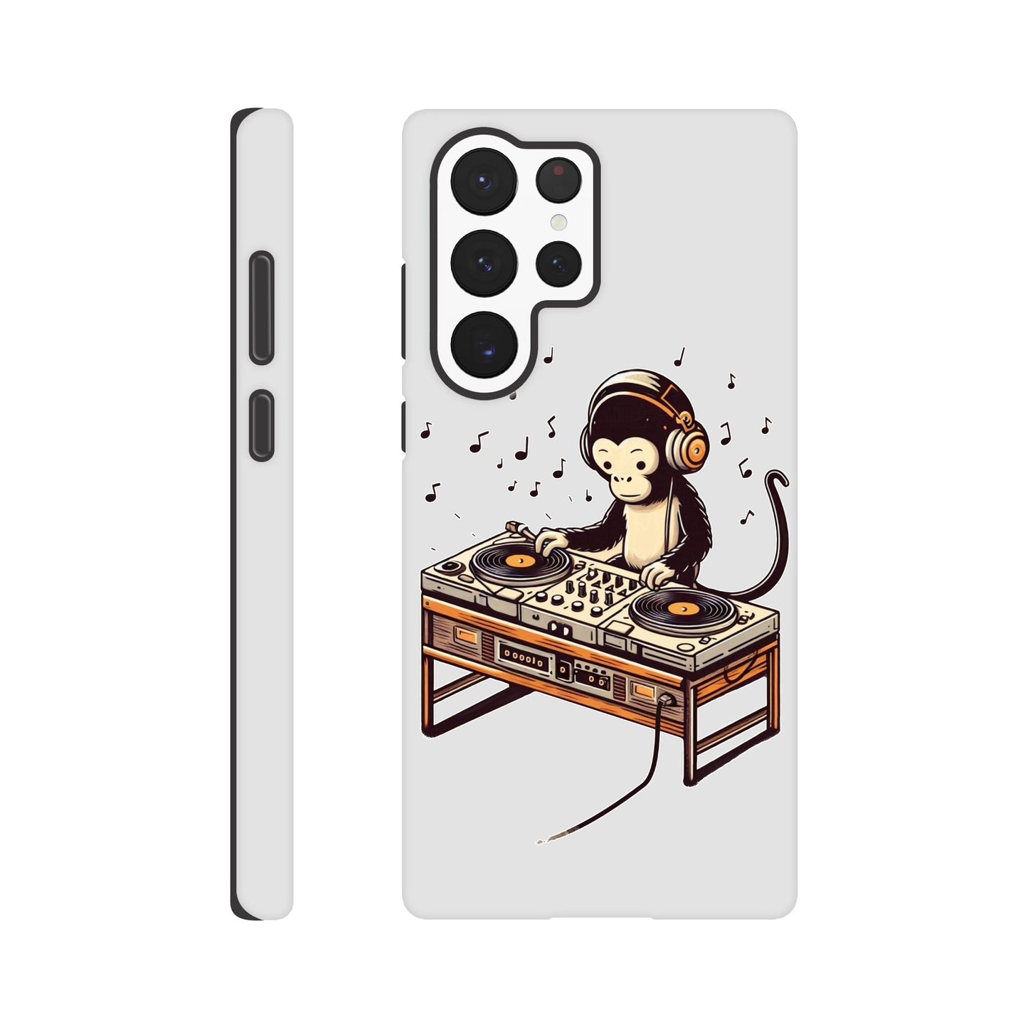 Monkey DJ Samsung Galaxy Case, Monkey phone case, Durable Dual-Layer, tough iphone case, Glossy Finish, - Rampage Design Studio