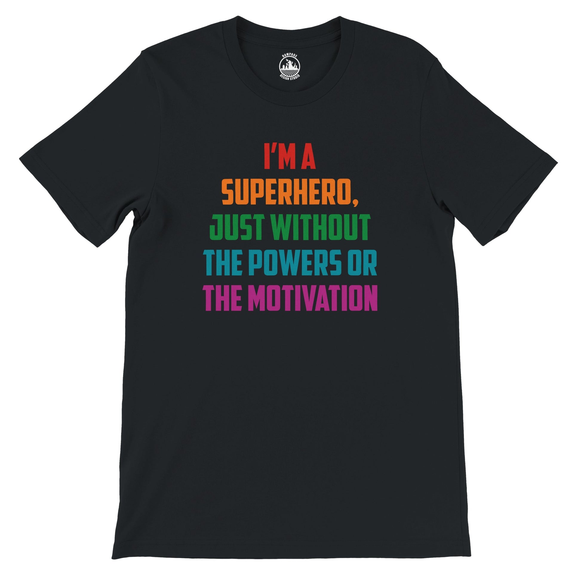Funny Superhero T-Shirt – Soft Cotton, Unisex Fit, Perfect for DTG Printing - Rampage Design Studio