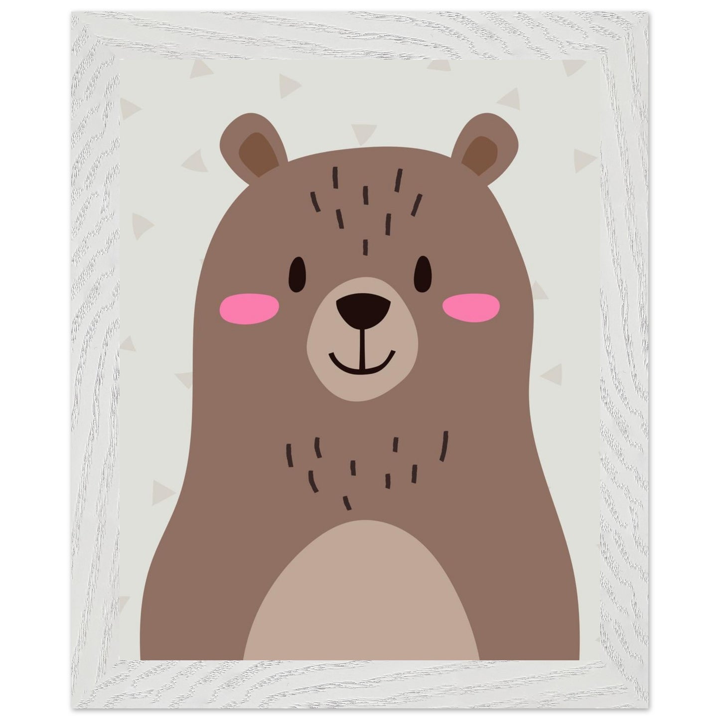 Personalized Kids Room Art Cute Bear Illustration Personalized Mounted-Framed Poster for Kids Room - Rampage Design Studio