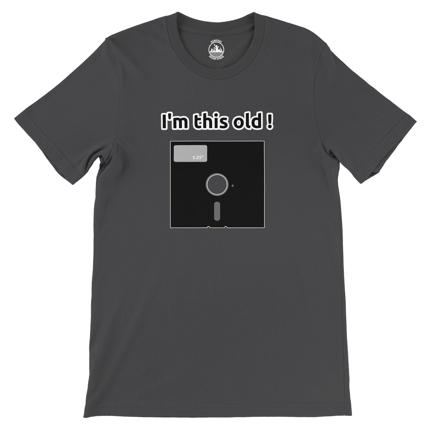 Funny Vintage 5.25 Inch Floppy Disc T-Shirt | I'm This Old! Unisex Tee - Rampage Design Studio