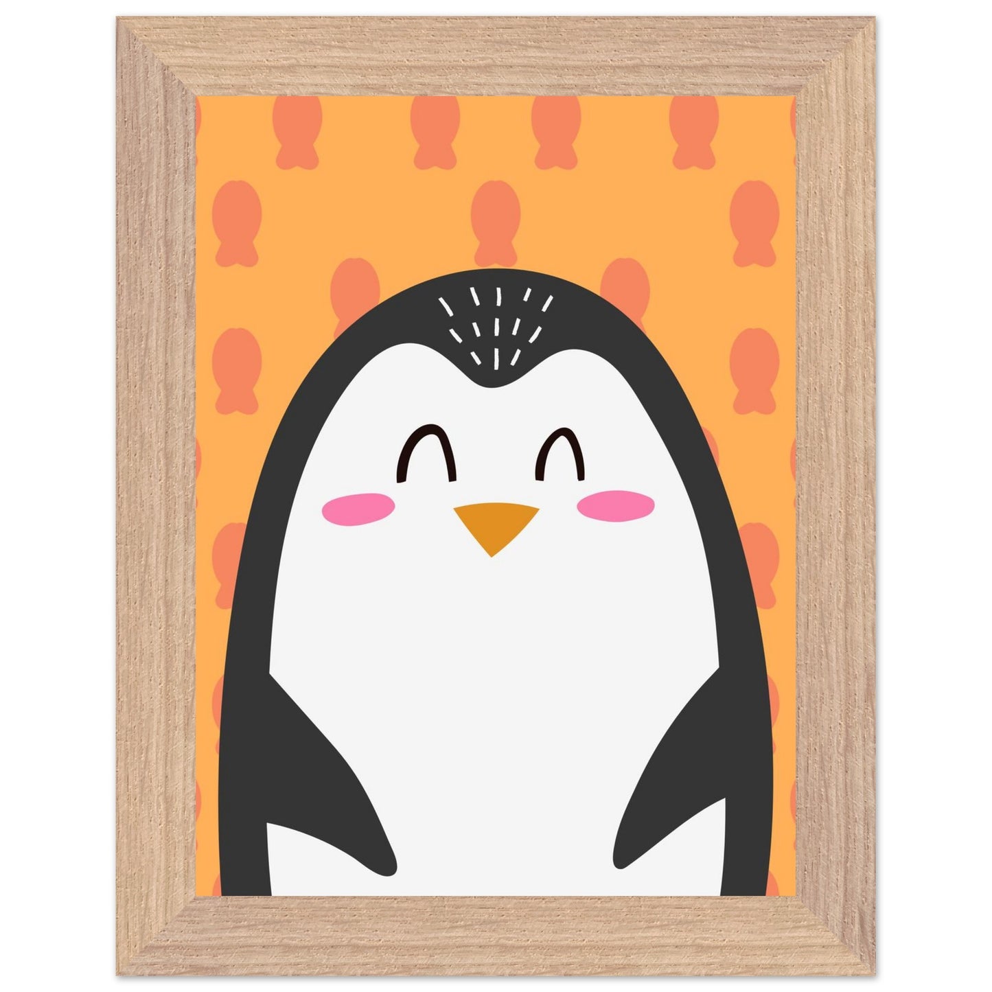 Personalized Kids Wall Decor Happy Penguin Wall Art - Rampage Design Studio