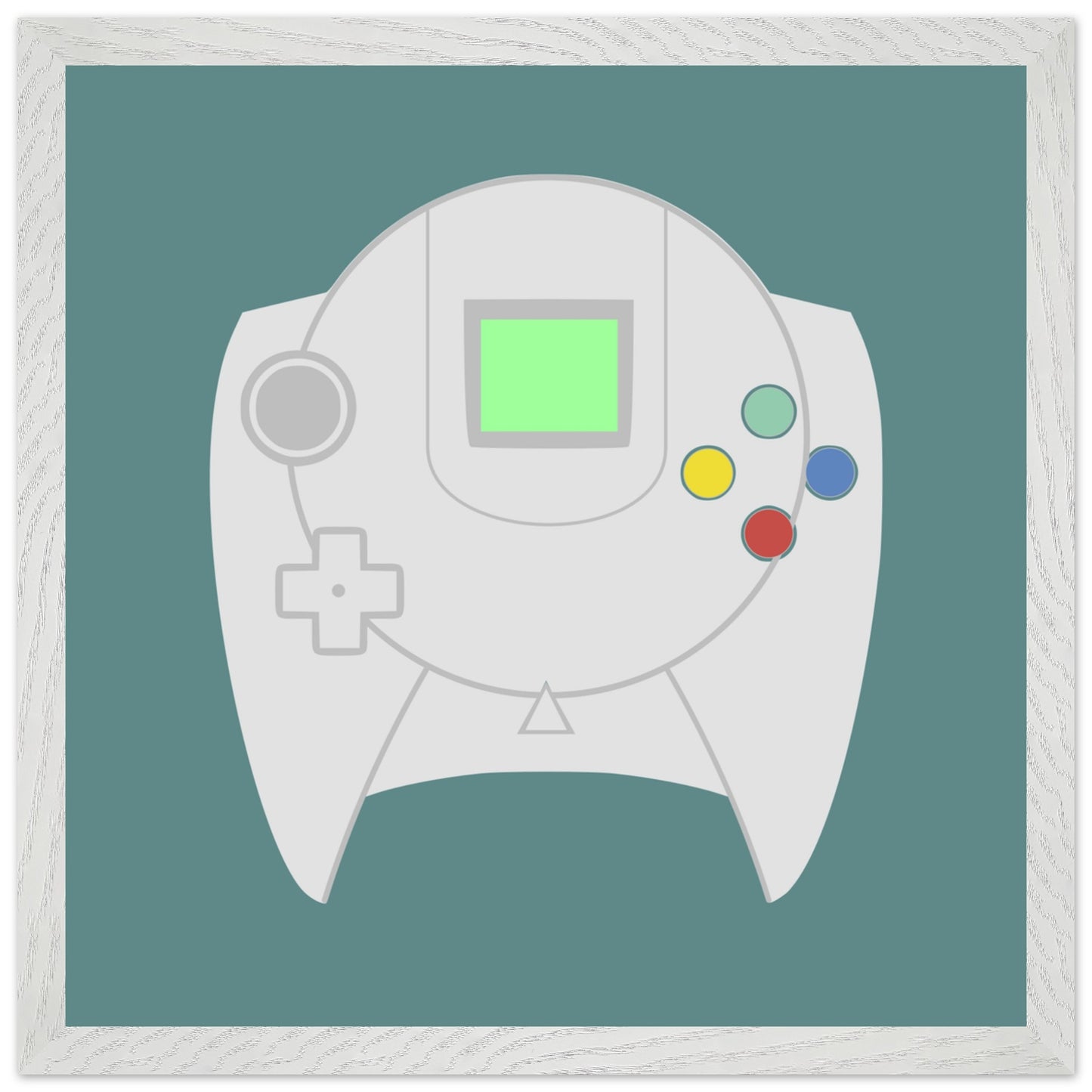 Sega Dreamcast Wall Art, Game Controller Framed Poster, Gift for Gamers, Boys Room Decor, Teen Room Decor, Video Game Art, Video Game Print - Rampage Design Studio