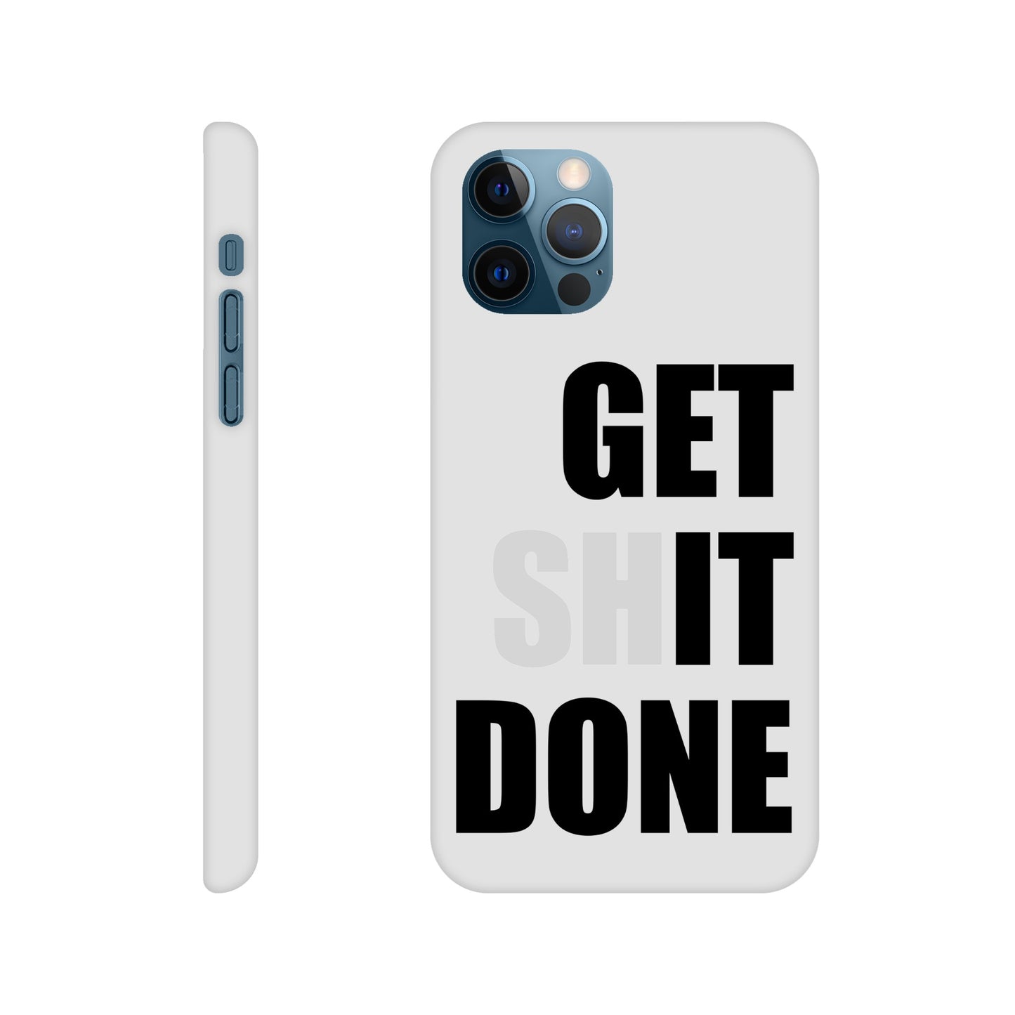 Get Shit Done Slim iPhone Case - Funny Motivational phone case - Productivity Gift for Work, Student, or Entrepreneur Hustler - Rampage Design Studio