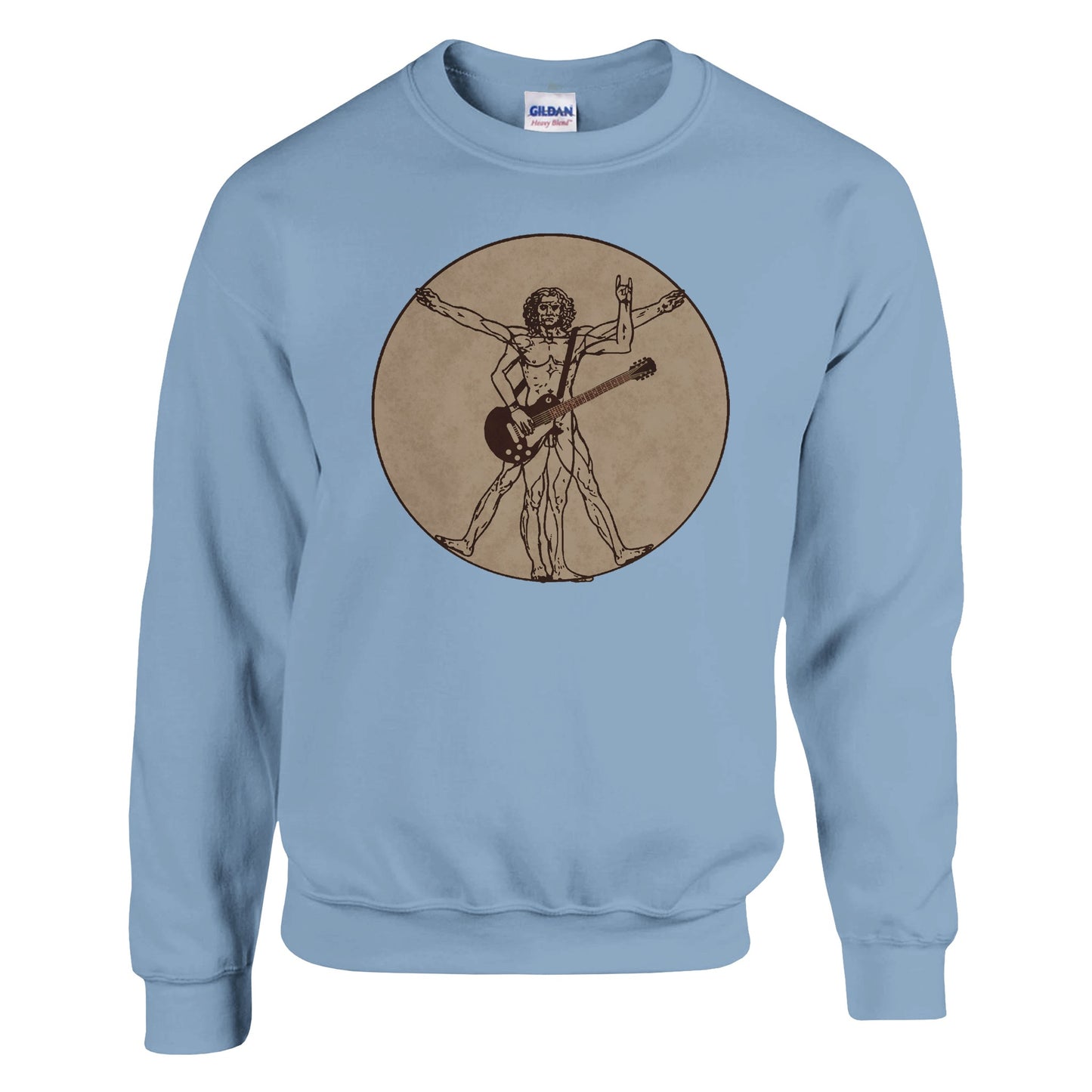 Rock Guitar Vitruvian Man Sweatshirt - Rampage Design Studio