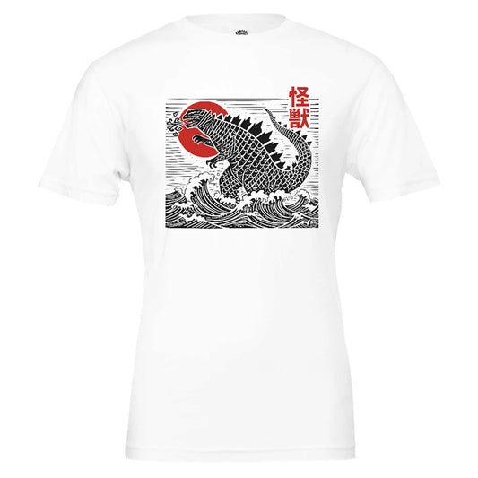 Sea Kaiju Japanese Monster Wave T-Shirt - Rampage Design Studio
