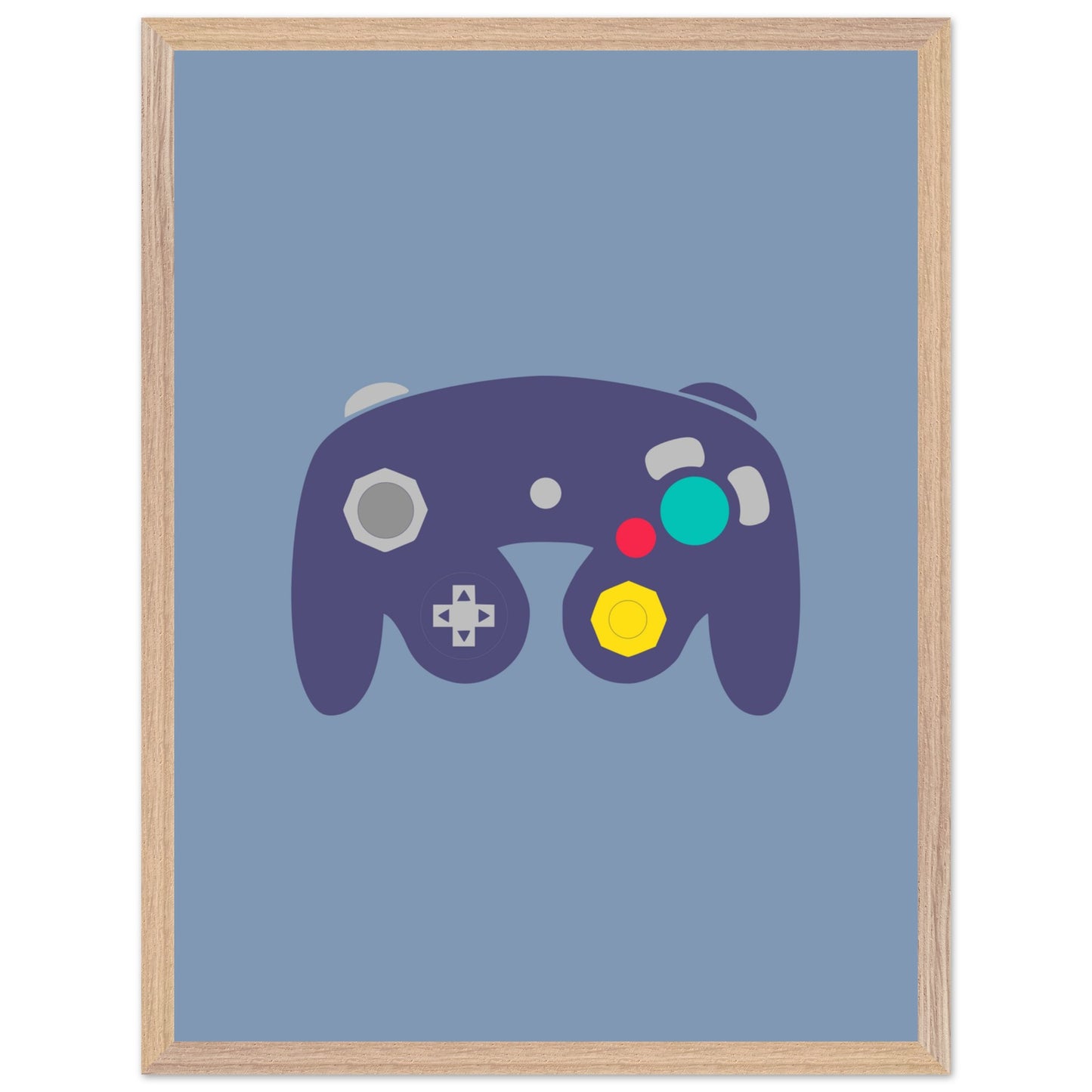 Nintendo Gamecube Wall Art, Game Controller Framed Poster, Gift for Gamers, Boys Room Decor, Teen Room Decor, Video Game Art, Video Game Print - Rampage Design Studio